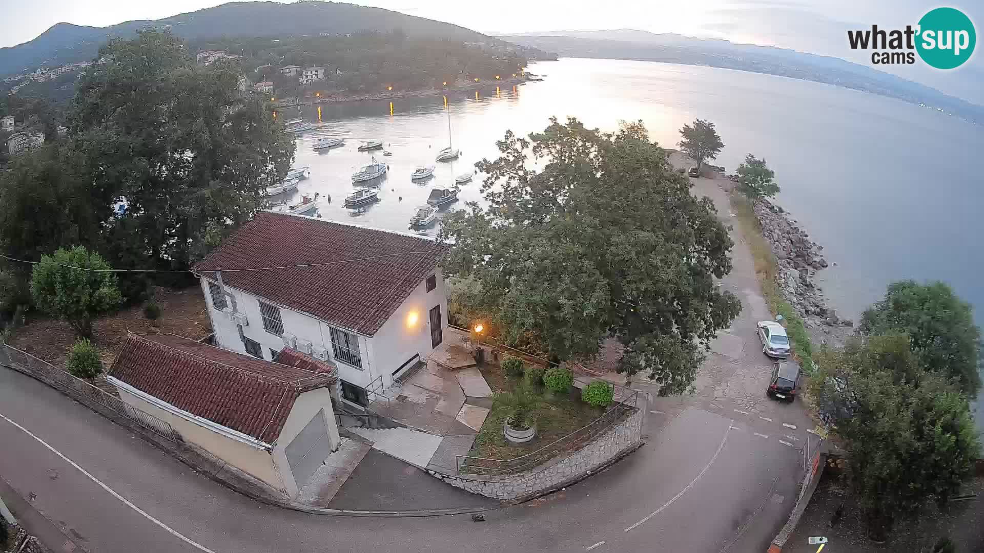 Webcam puerto de Ika – Vista en directo y luces de Opatija