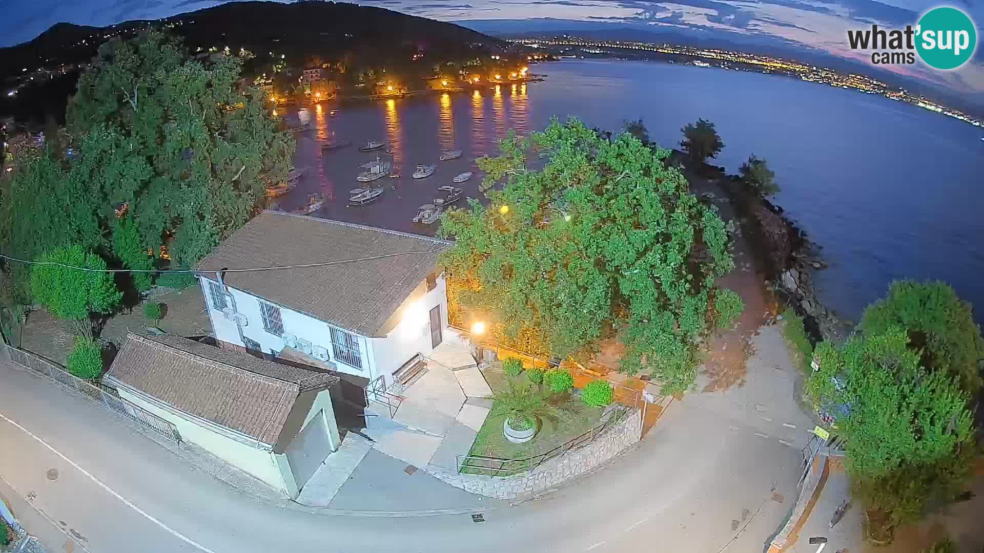 Webcam porto Ika – Vista LIVE sul porto e le luci di Opatija