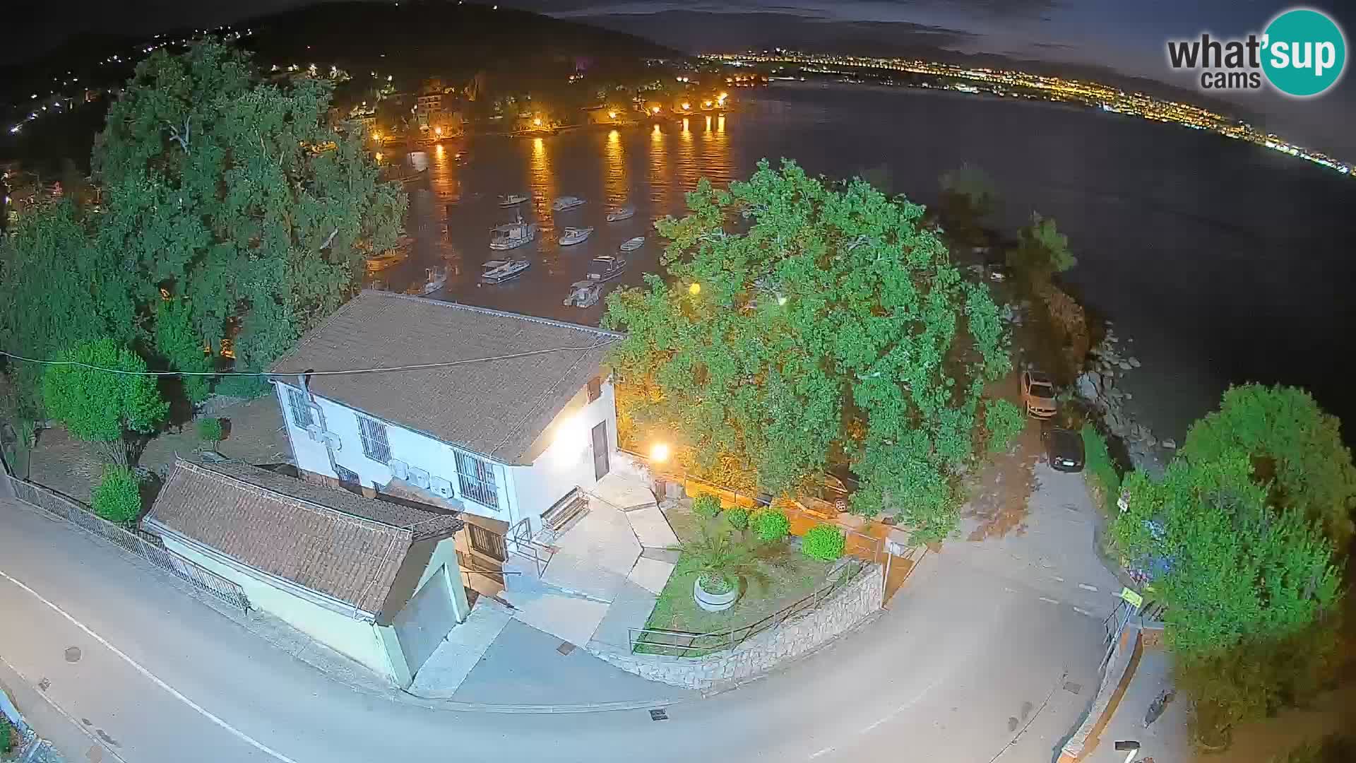 Webcam porto Ika – Vista LIVE sul porto e le luci di Opatija