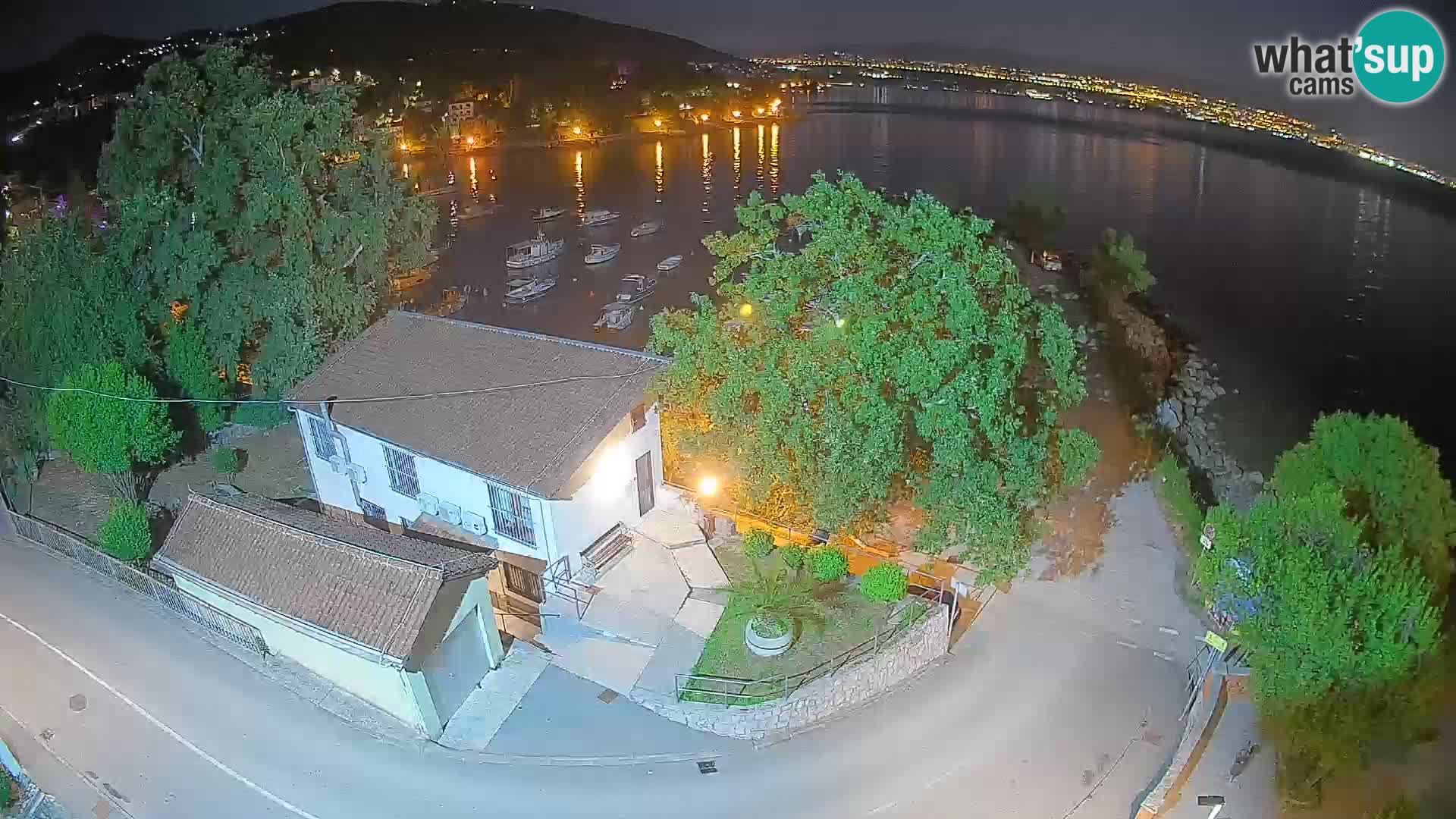 Webcam puerto de Ika – Vista en directo y luces de Opatija