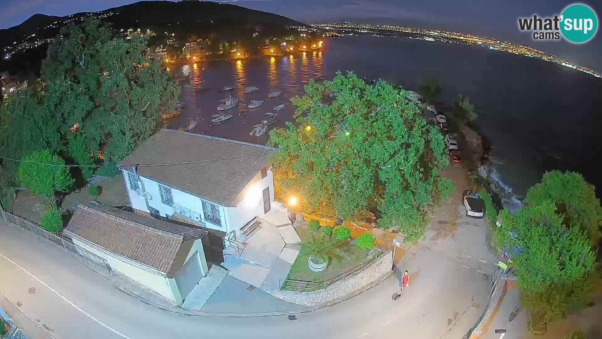Webcam porto Ika – Vista LIVE sul porto e le luci di Opatija
