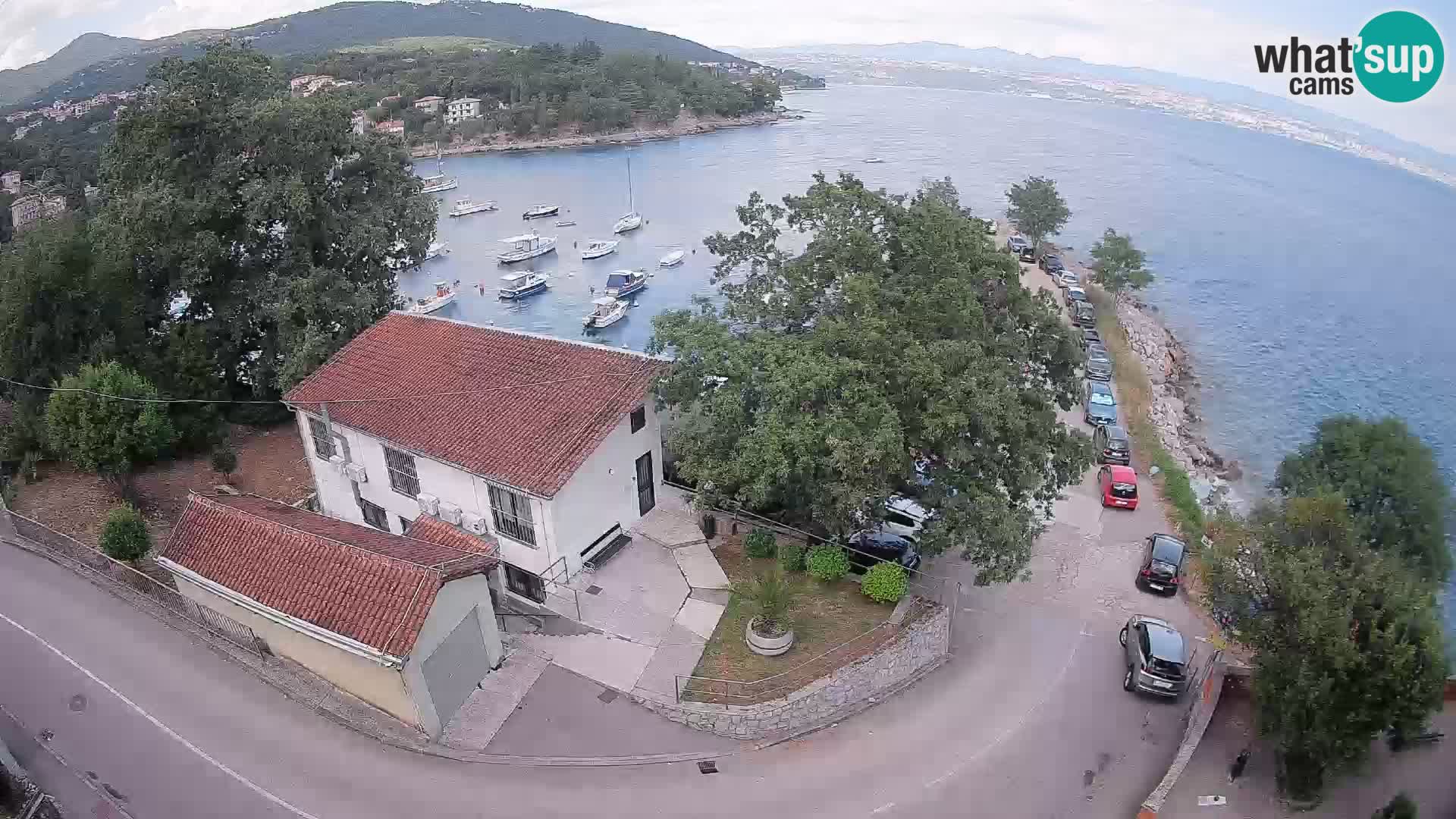 Webcam puerto de Ika – Vista en directo y luces de Opatija