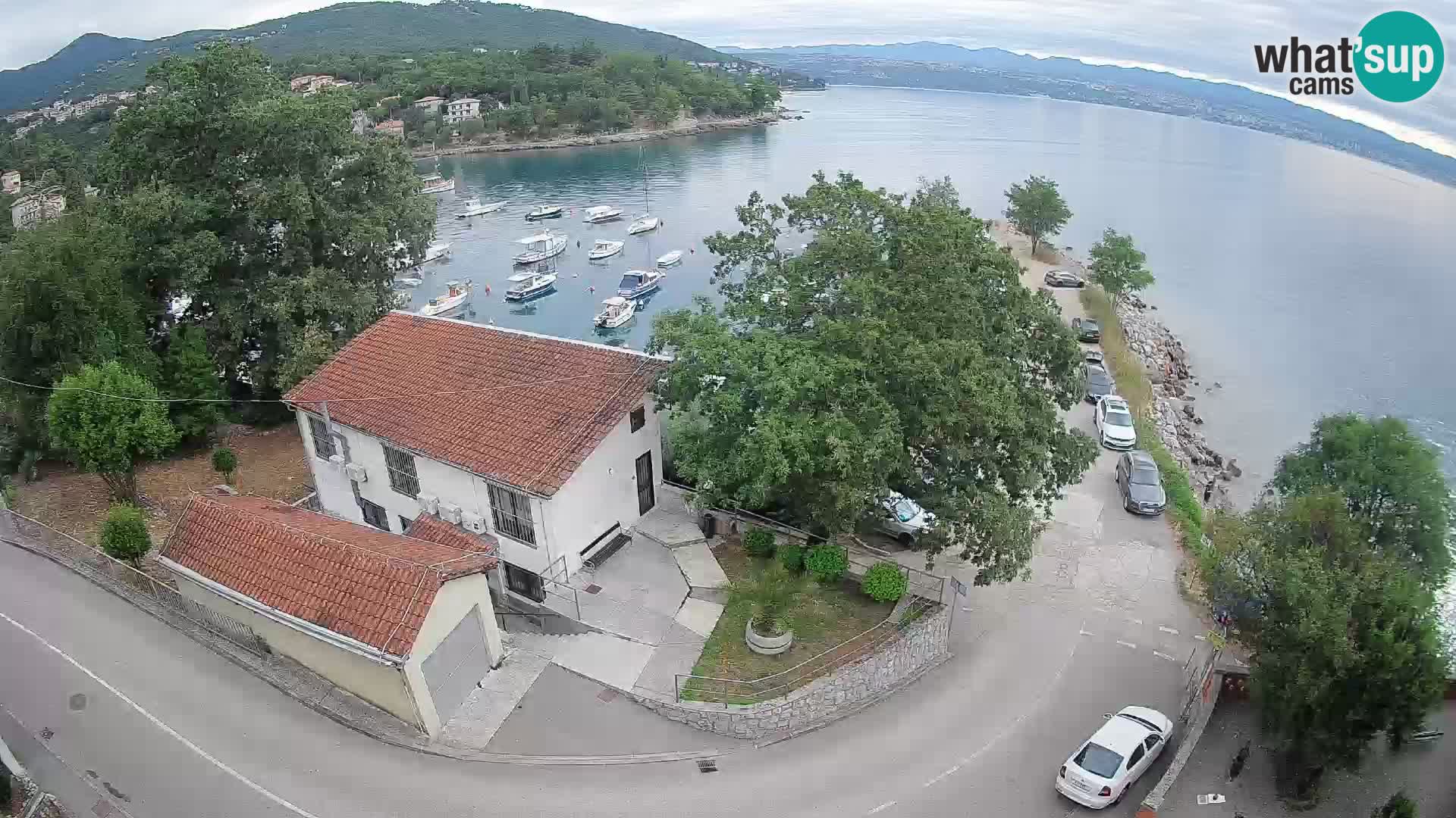 Webcam puerto de Ika – Vista en directo y luces de Opatija