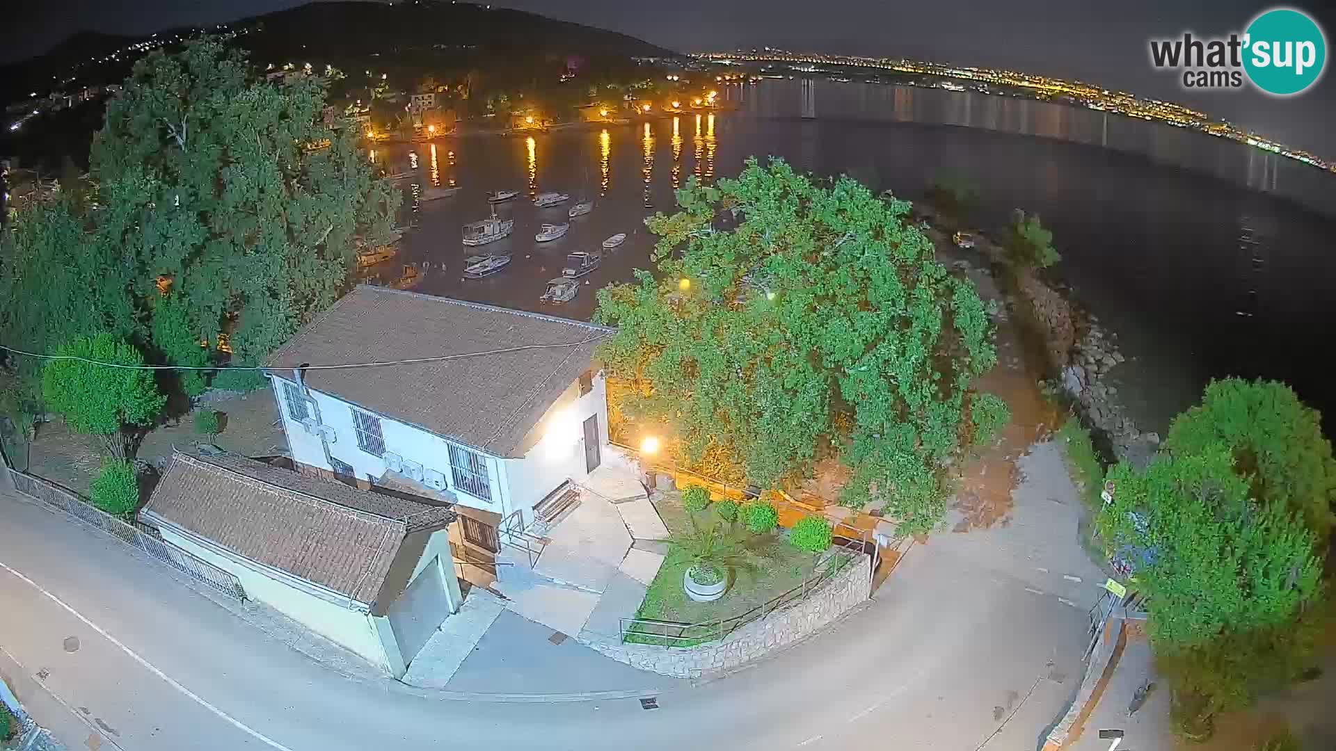 Webcam porto Ika – Vista LIVE sul porto e le luci di Opatija