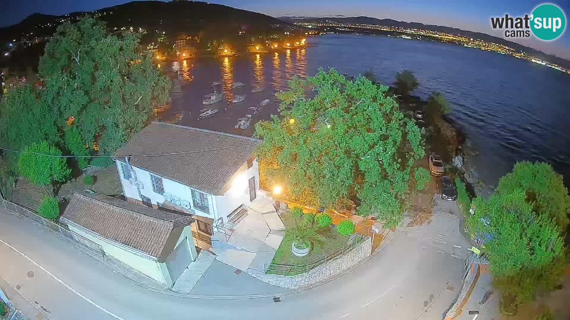 Webcam porto Ika – Vista LIVE sul porto e le luci di Opatija