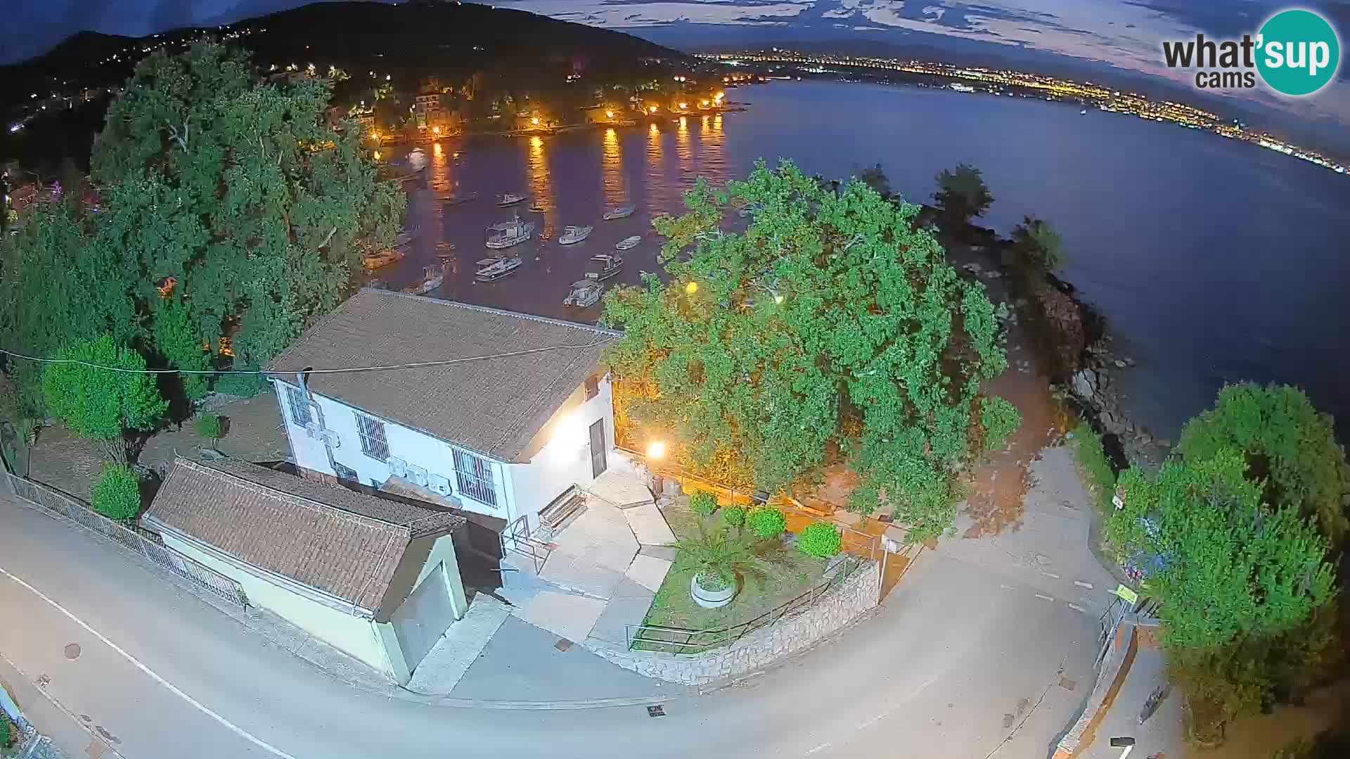 Webcam puerto de Ika – Vista en directo y luces de Opatija