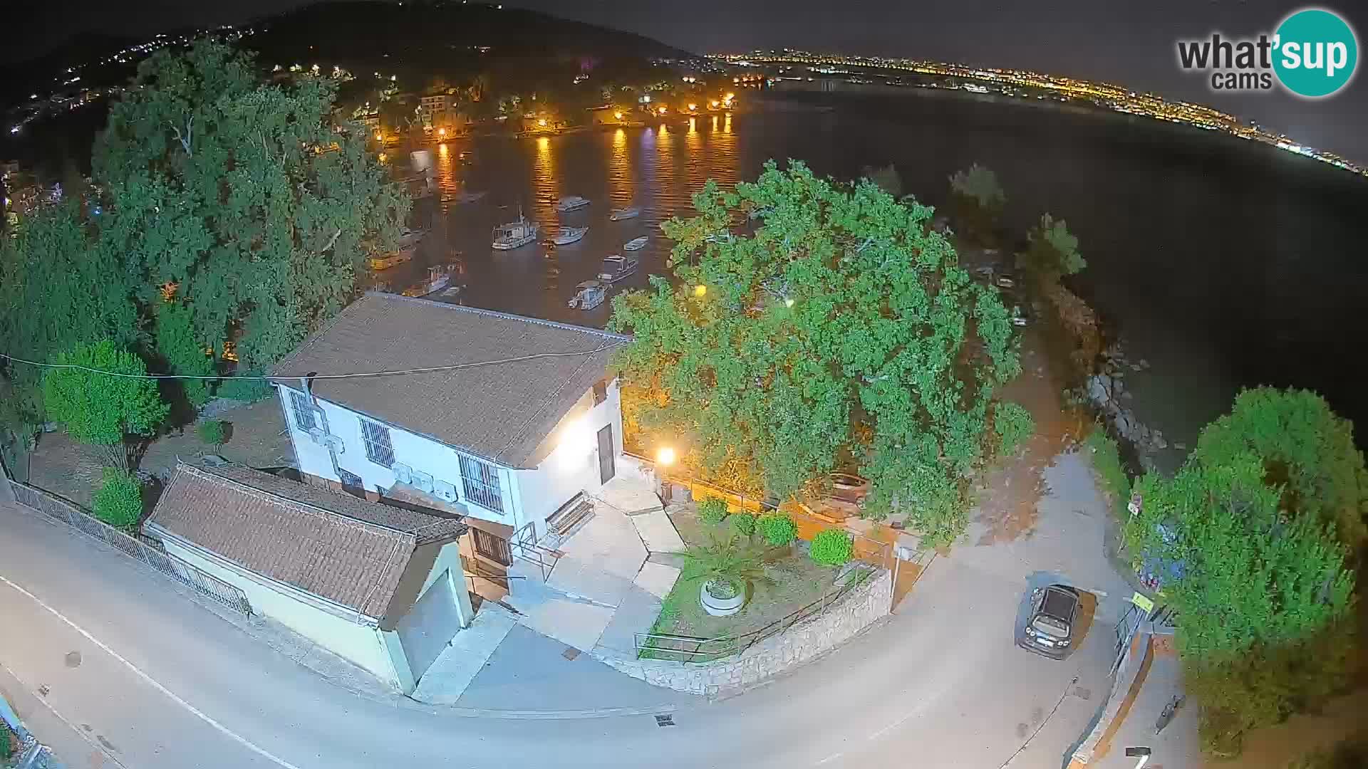 Webcam puerto de Ika – Vista en directo y luces de Opatija