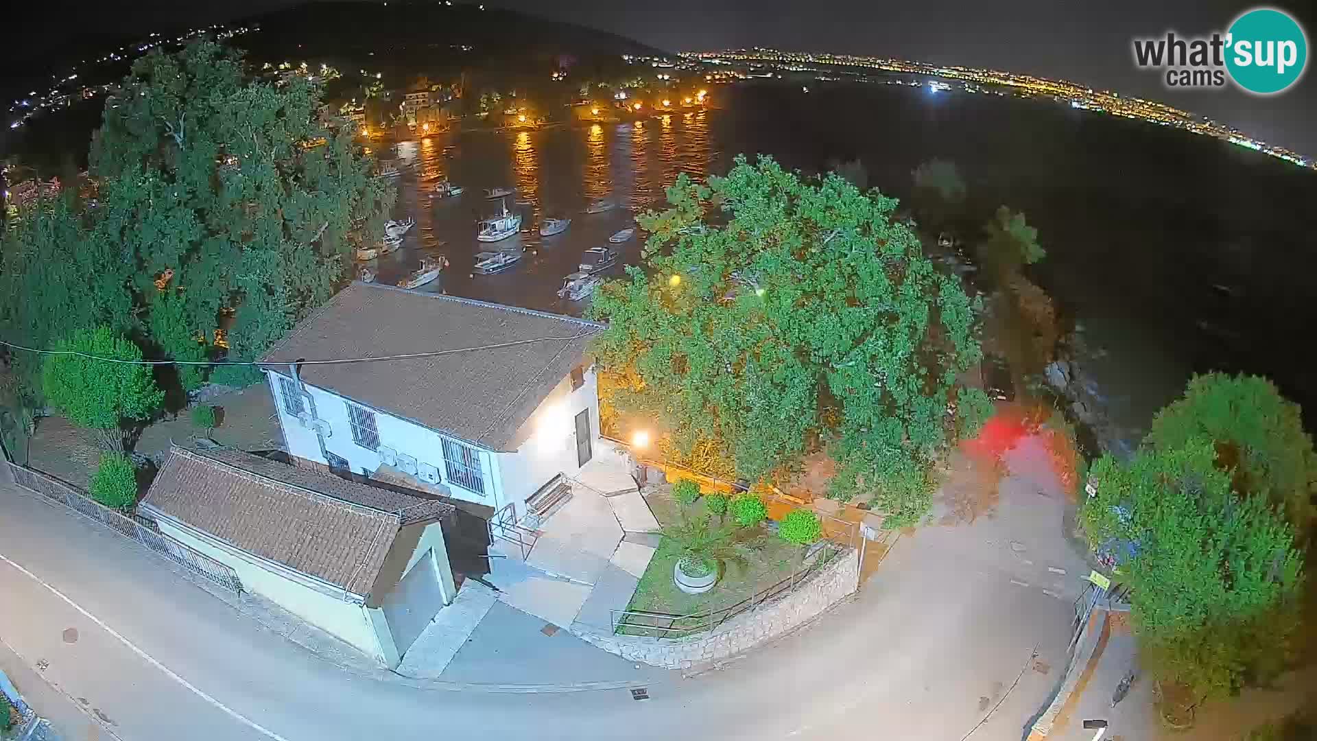 Webcam puerto de Ika – Vista en directo y luces de Opatija