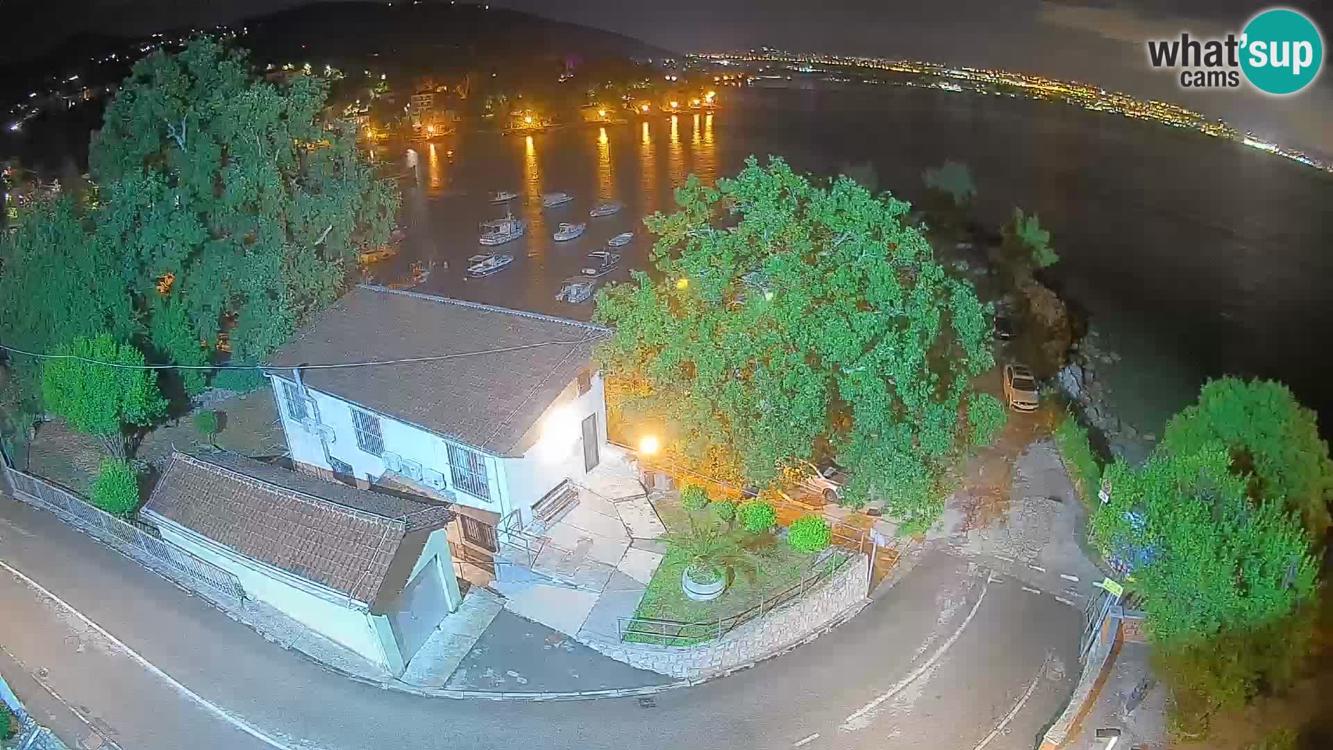 Webcam porto Ika – Vista LIVE sul porto e le luci di Opatija
