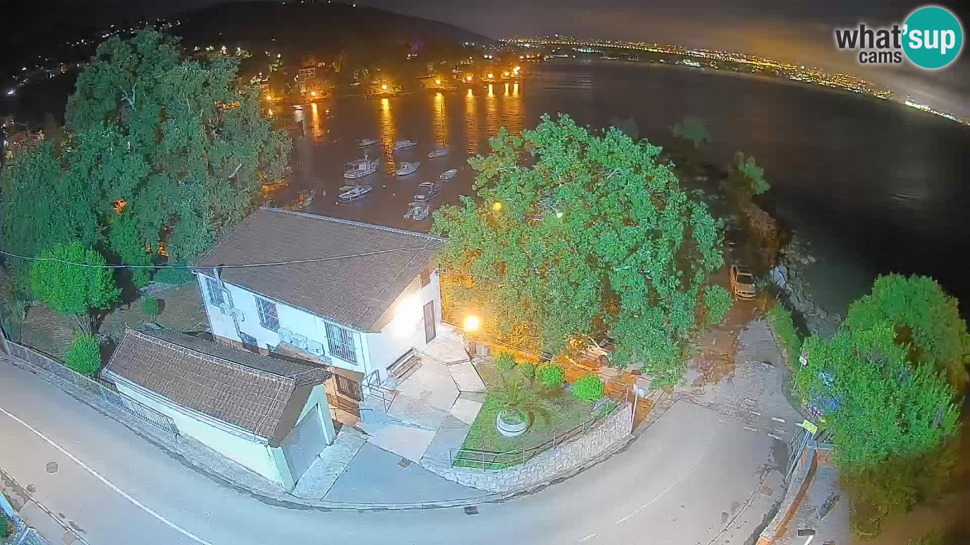 Webcam porto Ika – Vista LIVE sul porto e le luci di Opatija
