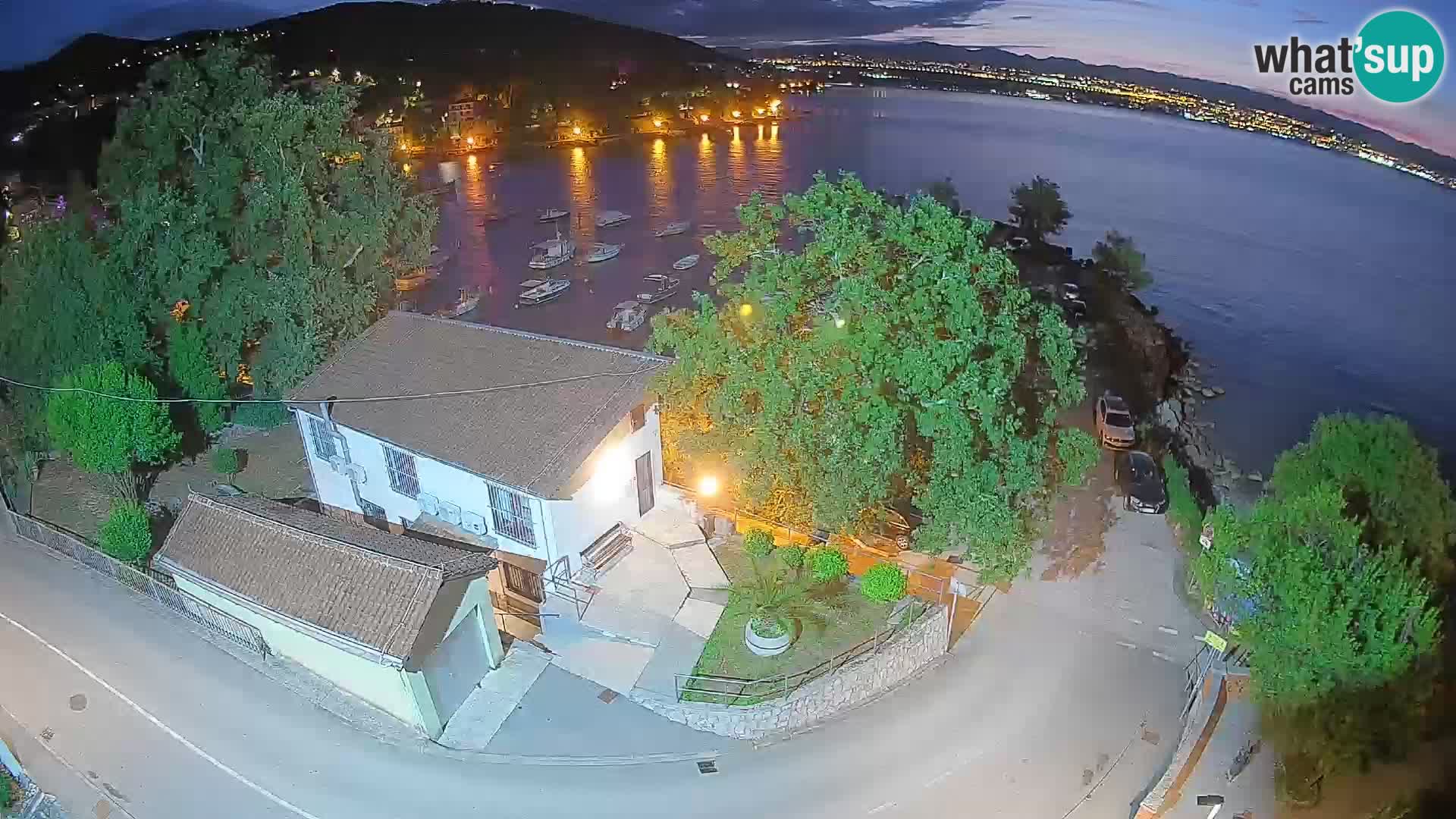 Webcam puerto de Ika – Vista en directo y luces de Opatija