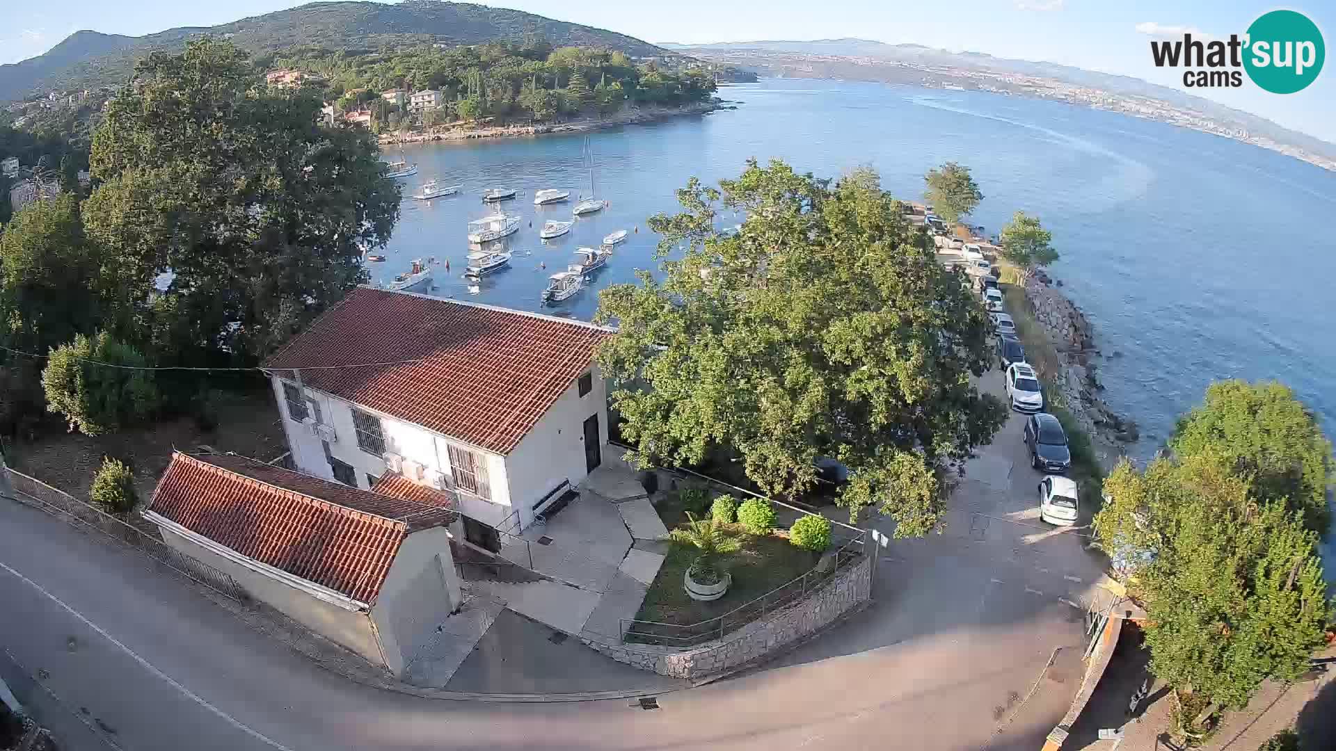 Webcam puerto de Ika – Vista en directo y luces de Opatija