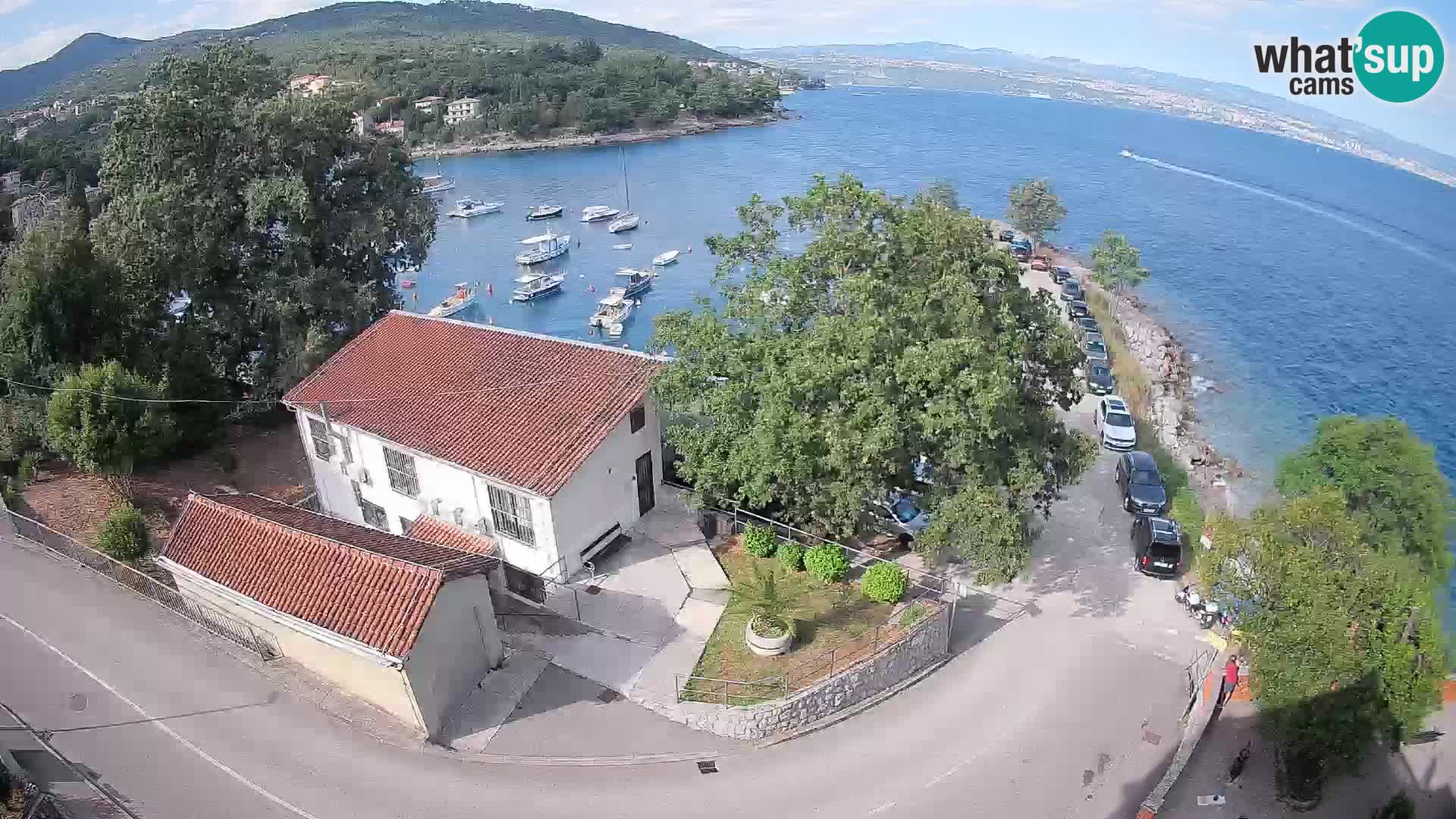 Webcam puerto de Ika – Vista en directo y luces de Opatija