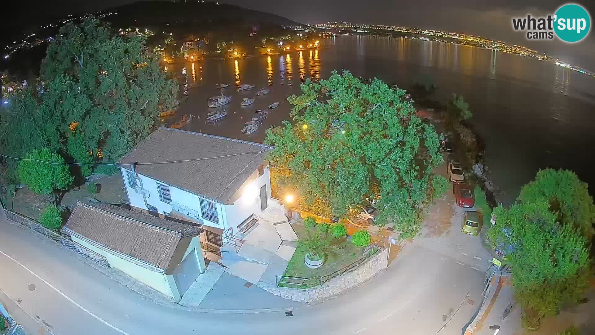 Webcam puerto de Ika – Vista en directo y luces de Opatija