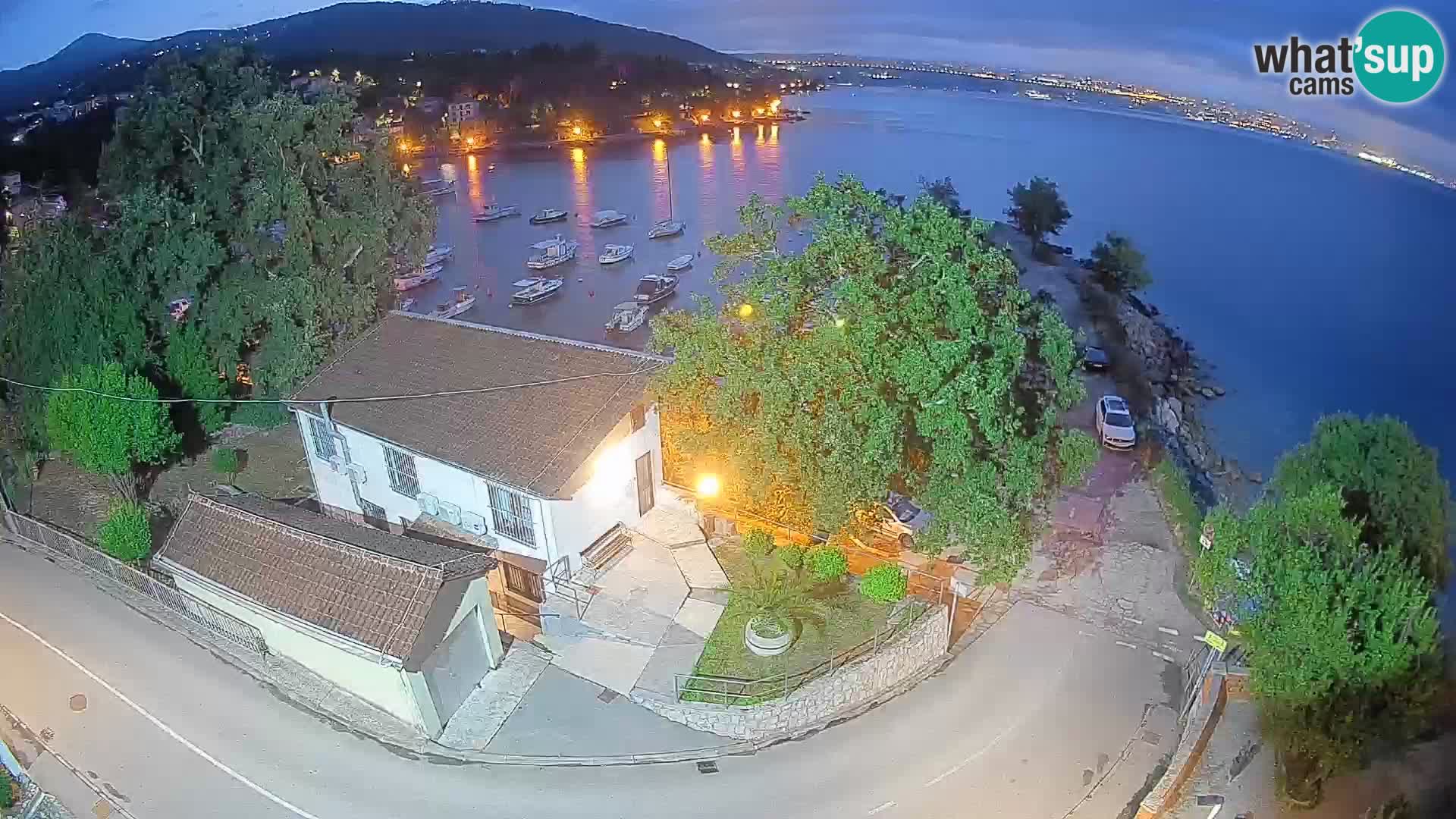 Webcam porto Ika – Vista LIVE sul porto e le luci di Opatija