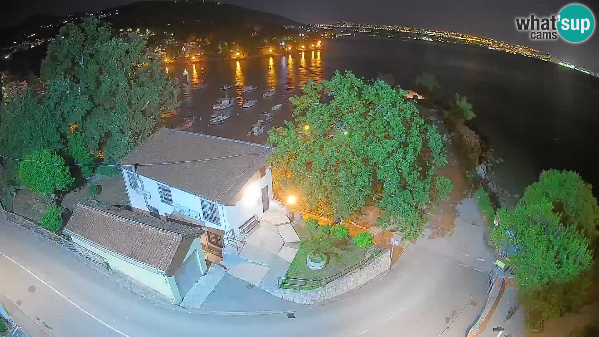 Webcam puerto de Ika – Vista en directo y luces de Opatija