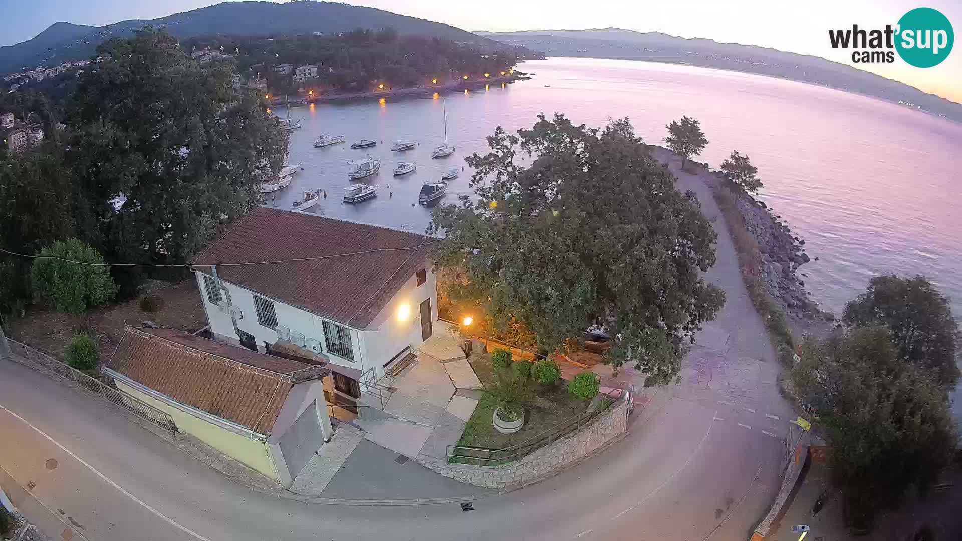 Webcam puerto de Ika – Vista en directo y luces de Opatija