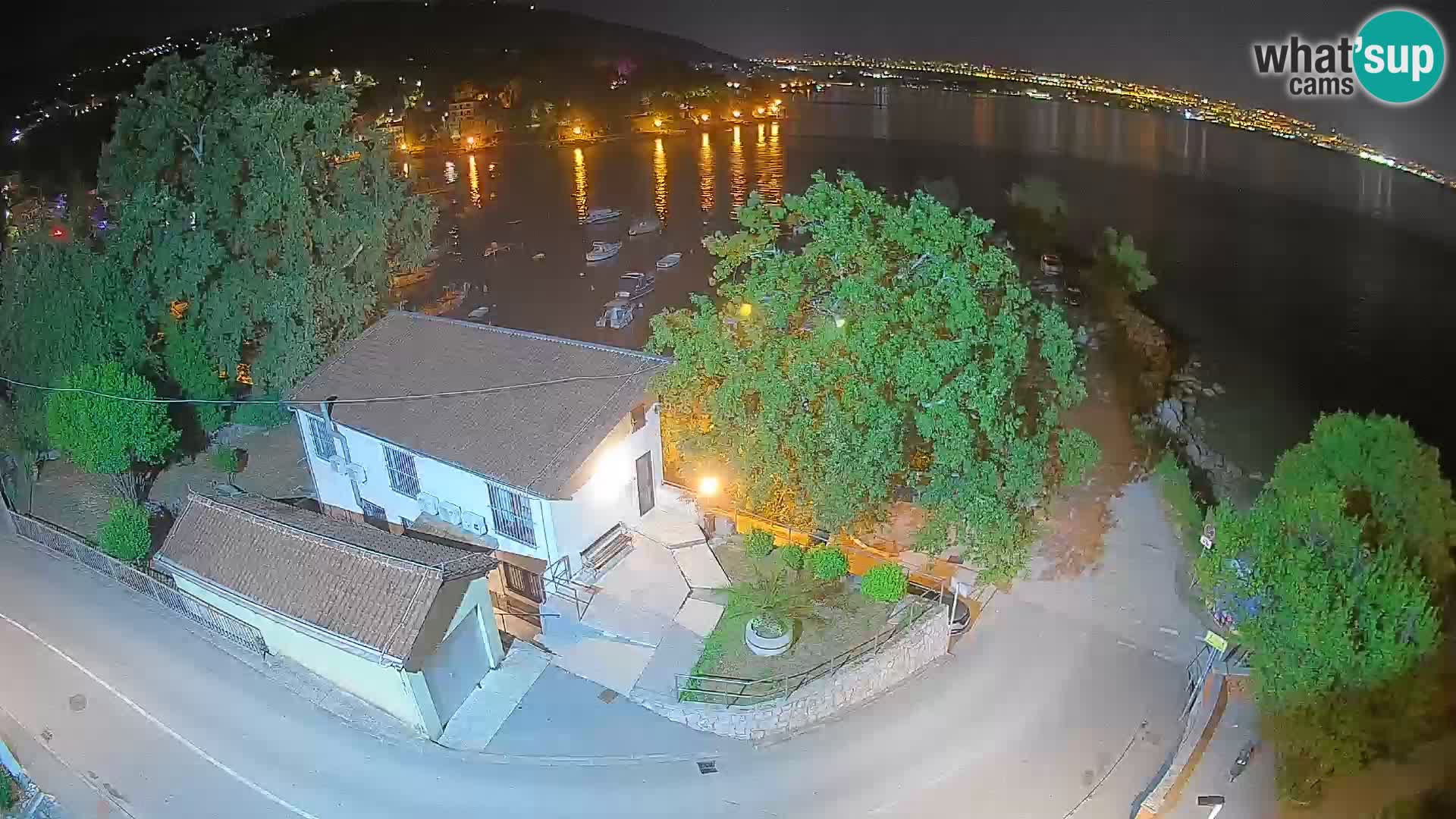 Webcam puerto de Ika – Vista en directo y luces de Opatija