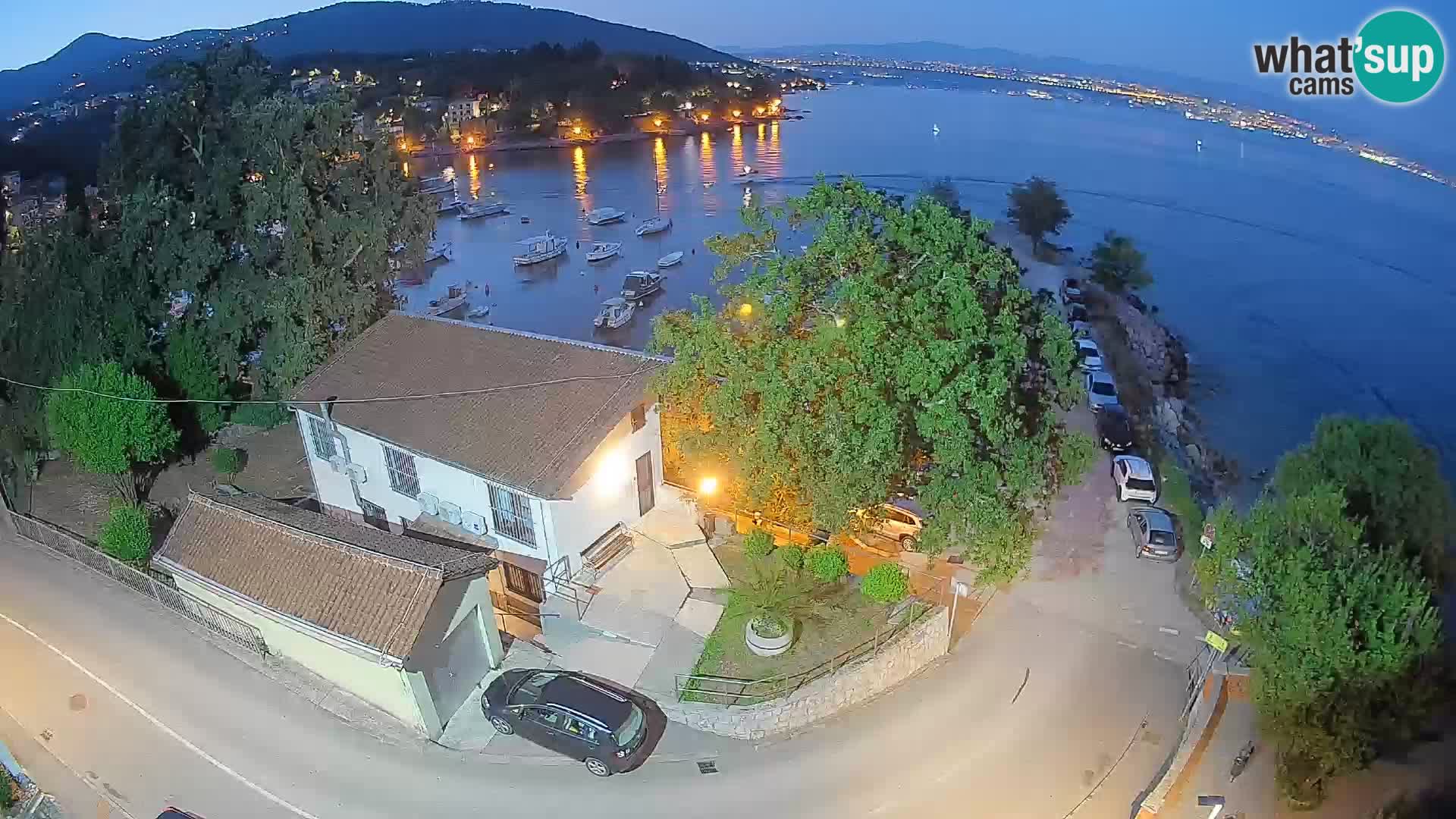 Webcam porto Ika – Vista LIVE sul porto e le luci di Opatija