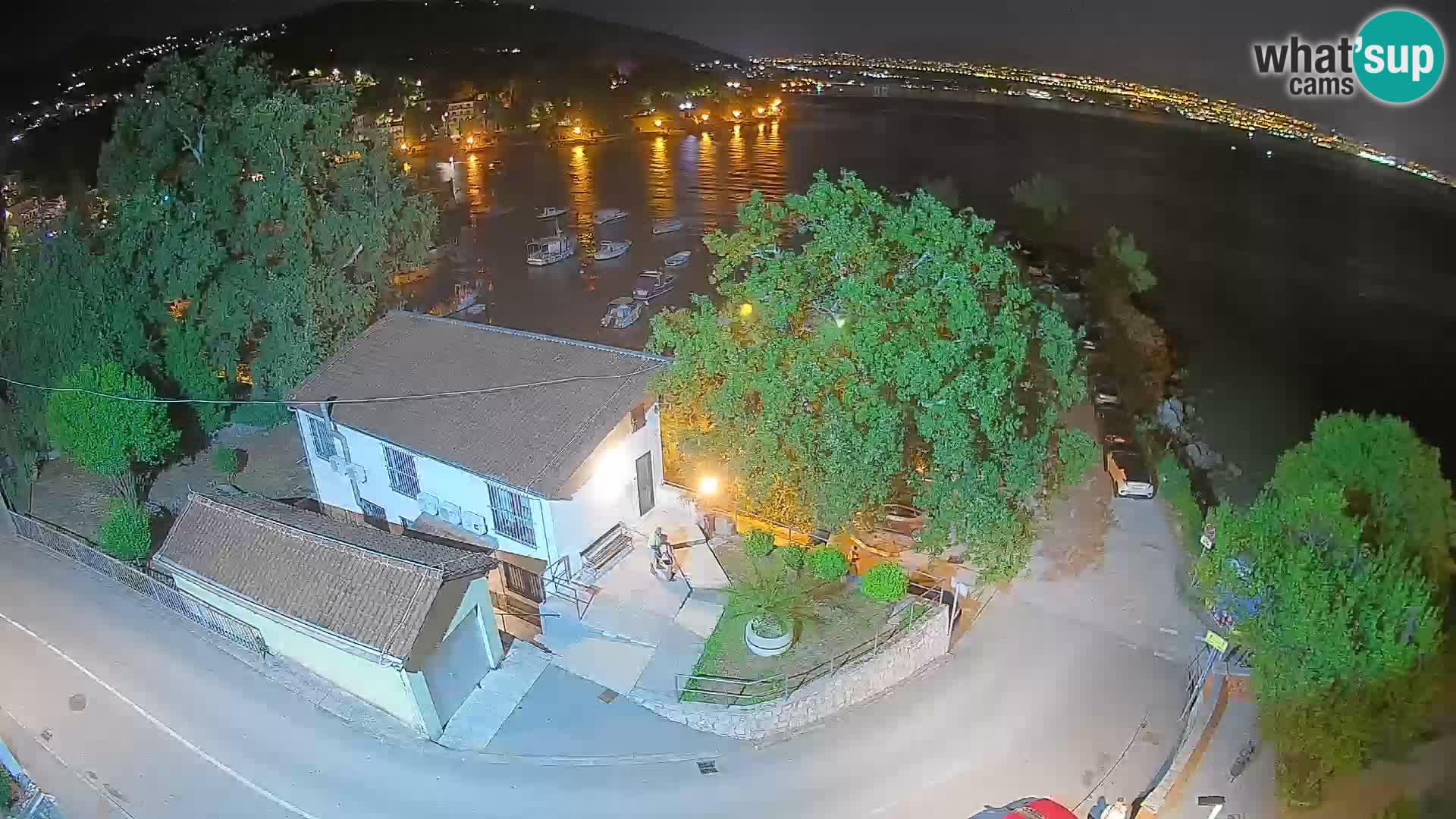 Webcam puerto de Ika – Vista en directo y luces de Opatija