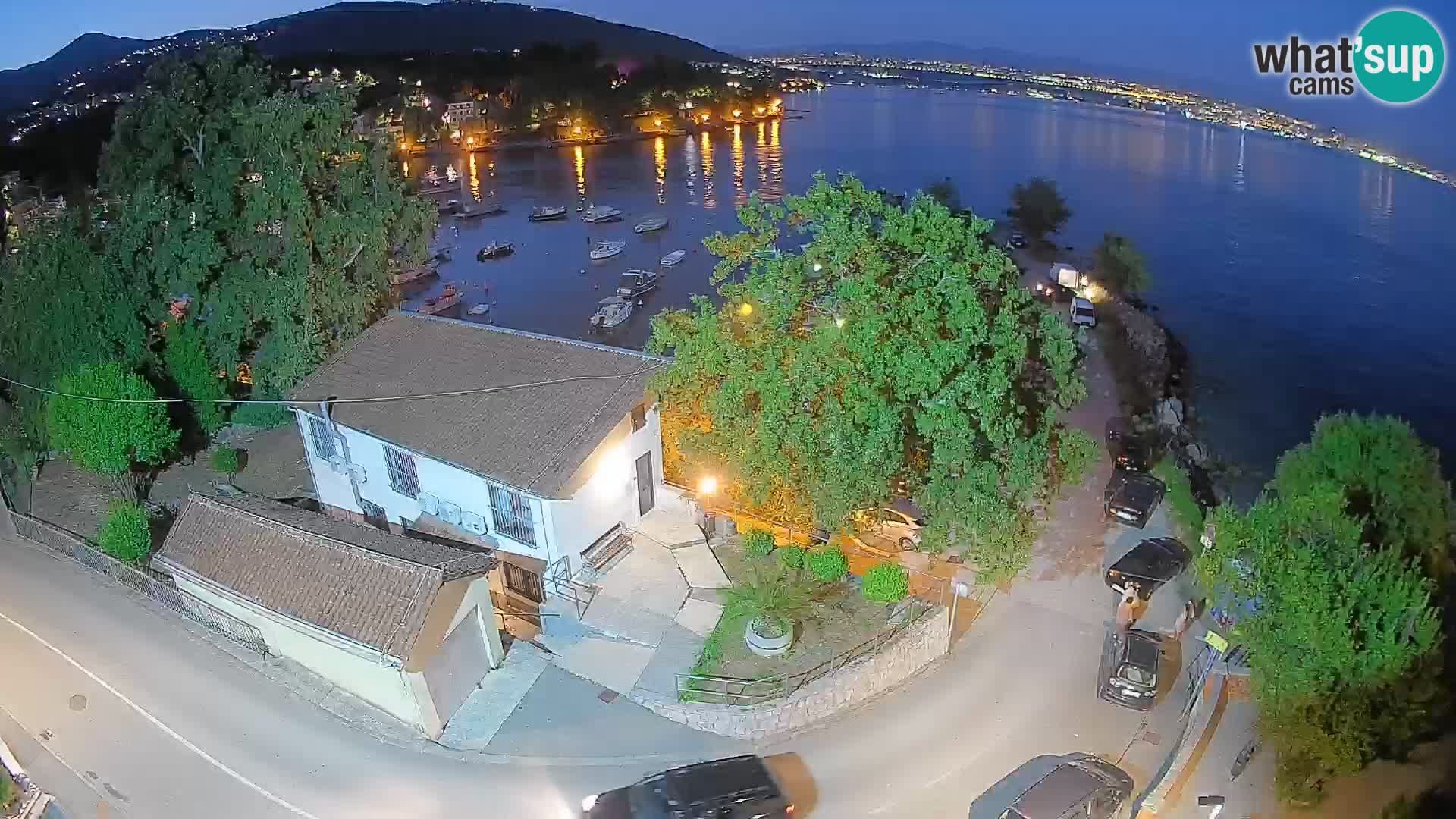 Webcam puerto de Ika – Vista en directo y luces de Opatija