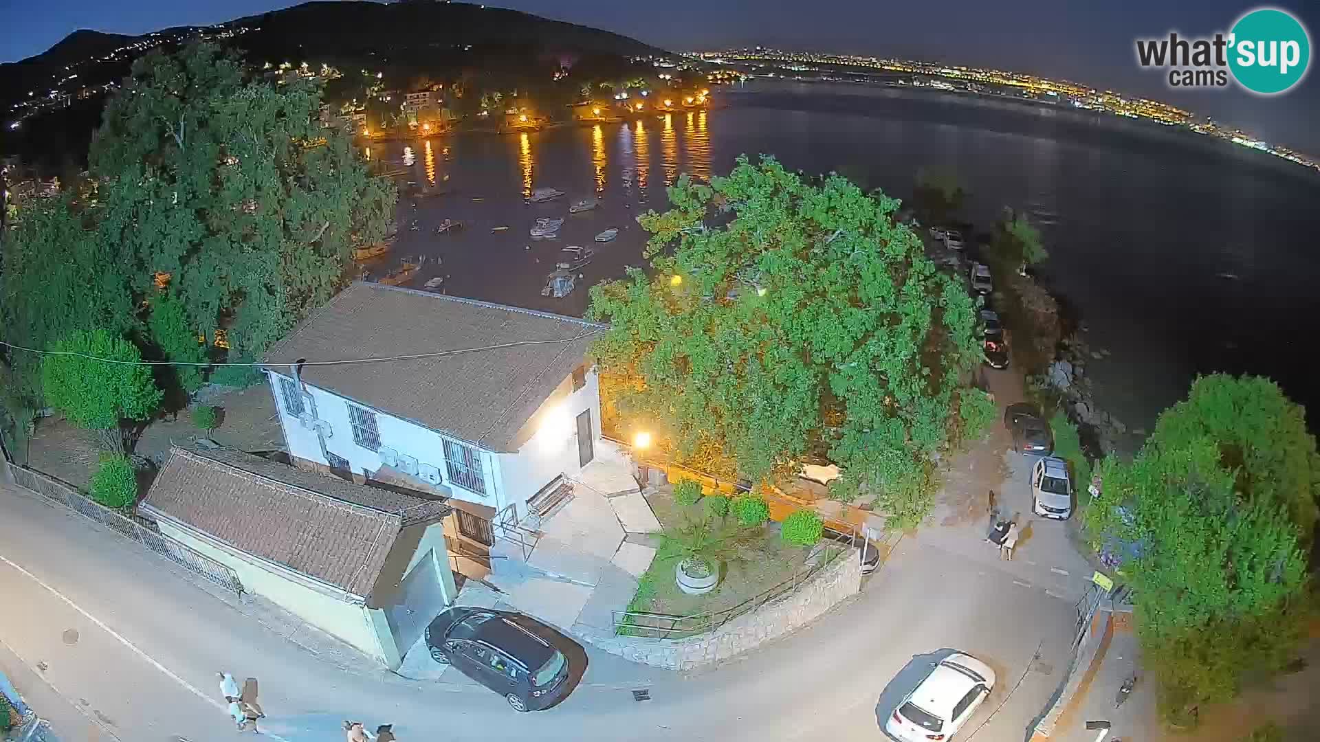 Webcam puerto de Ika – Vista en directo y luces de Opatija