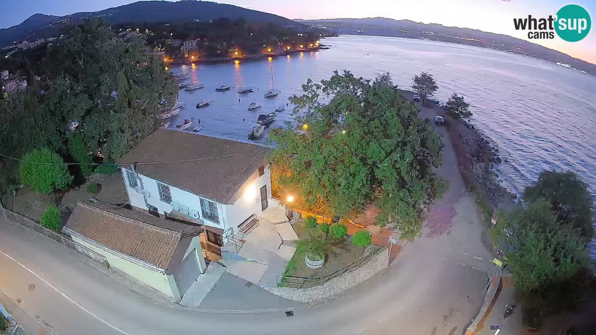 Webcam porto Ika – Vista LIVE sul porto e le luci di Opatija