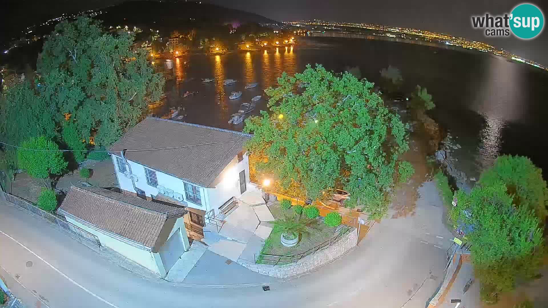 Webcam porto Ika – Vista LIVE sul porto e le luci di Opatija