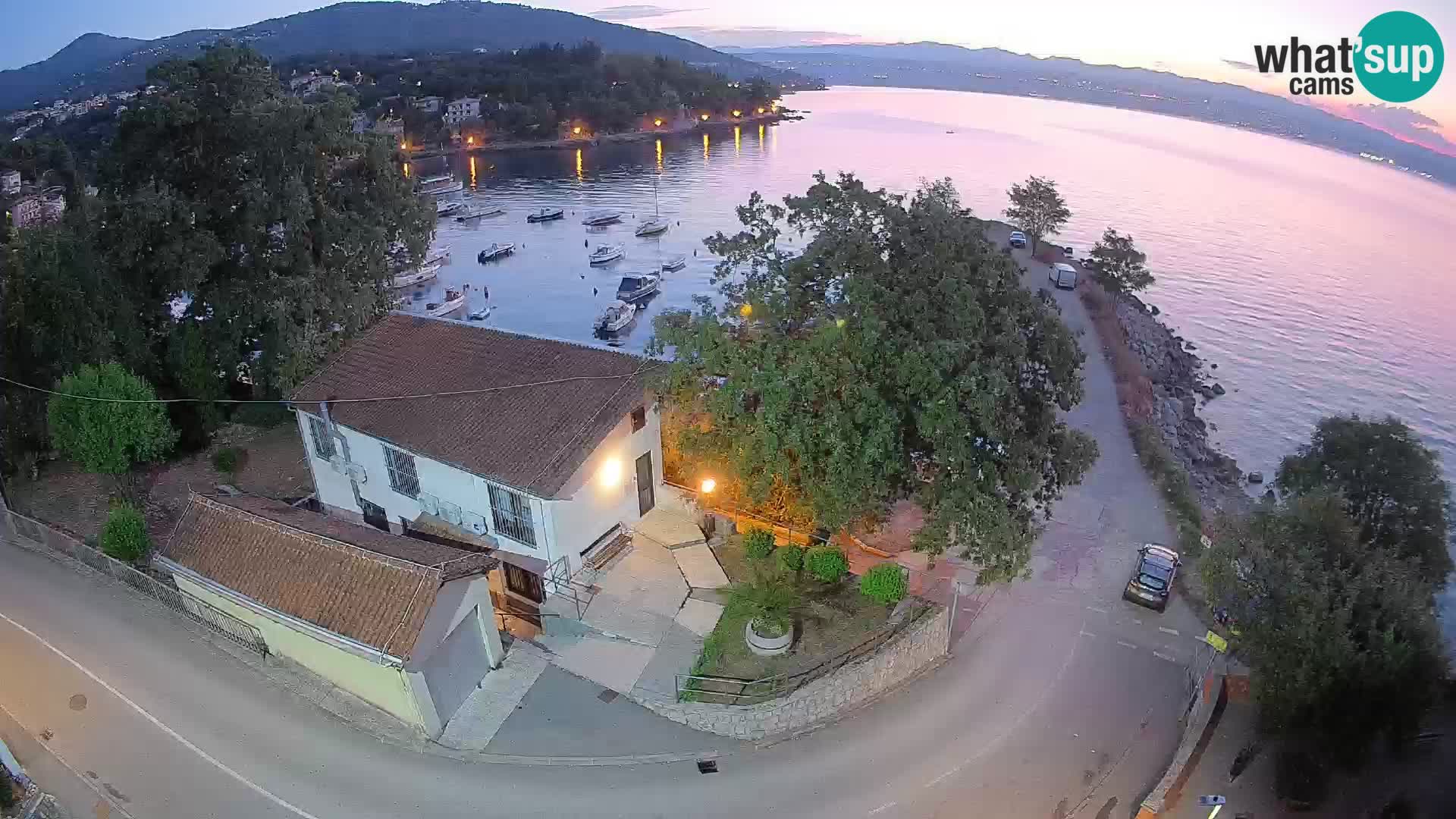 Webcam porto Ika – Vista LIVE sul porto e le luci di Opatija