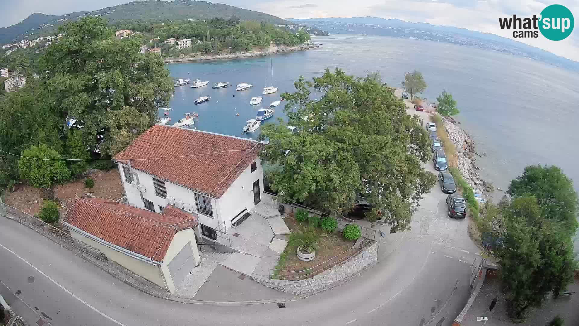 Webcam puerto de Ika – Vista en directo y luces de Opatija