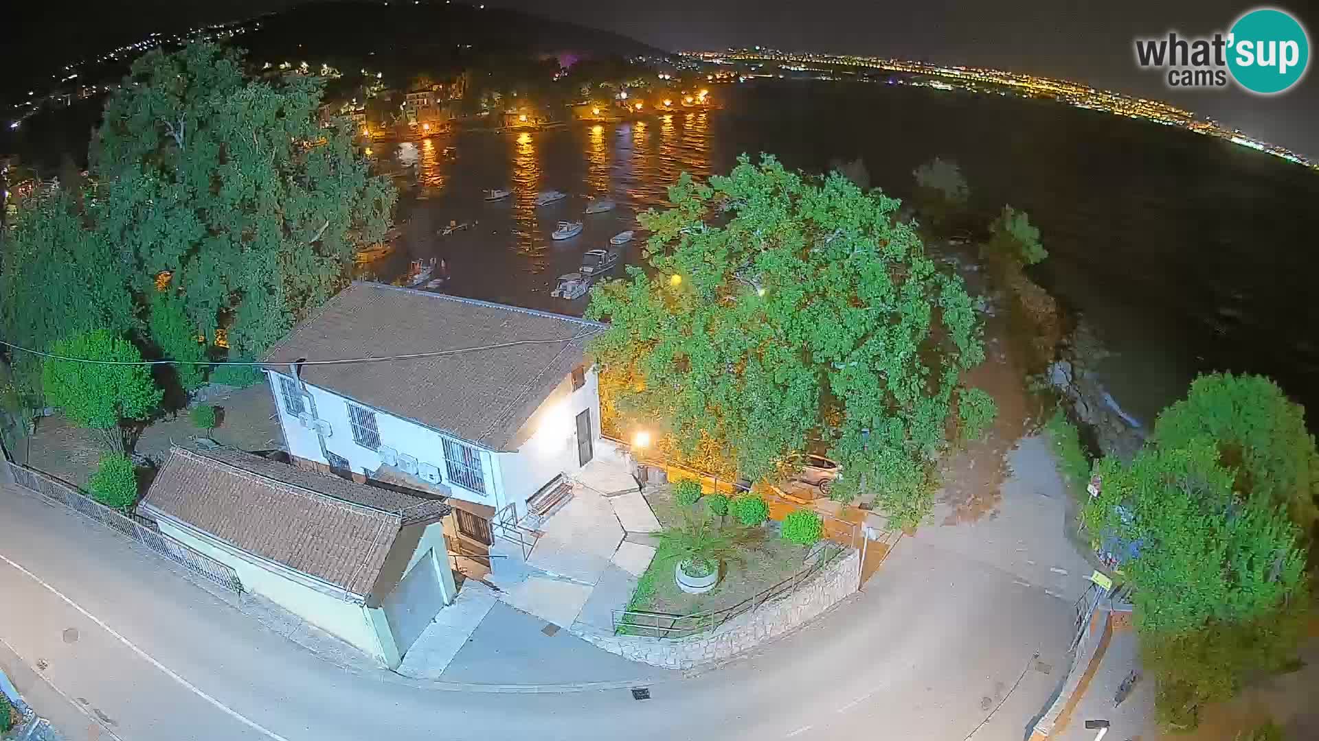 Webcam puerto de Ika – Vista en directo y luces de Opatija