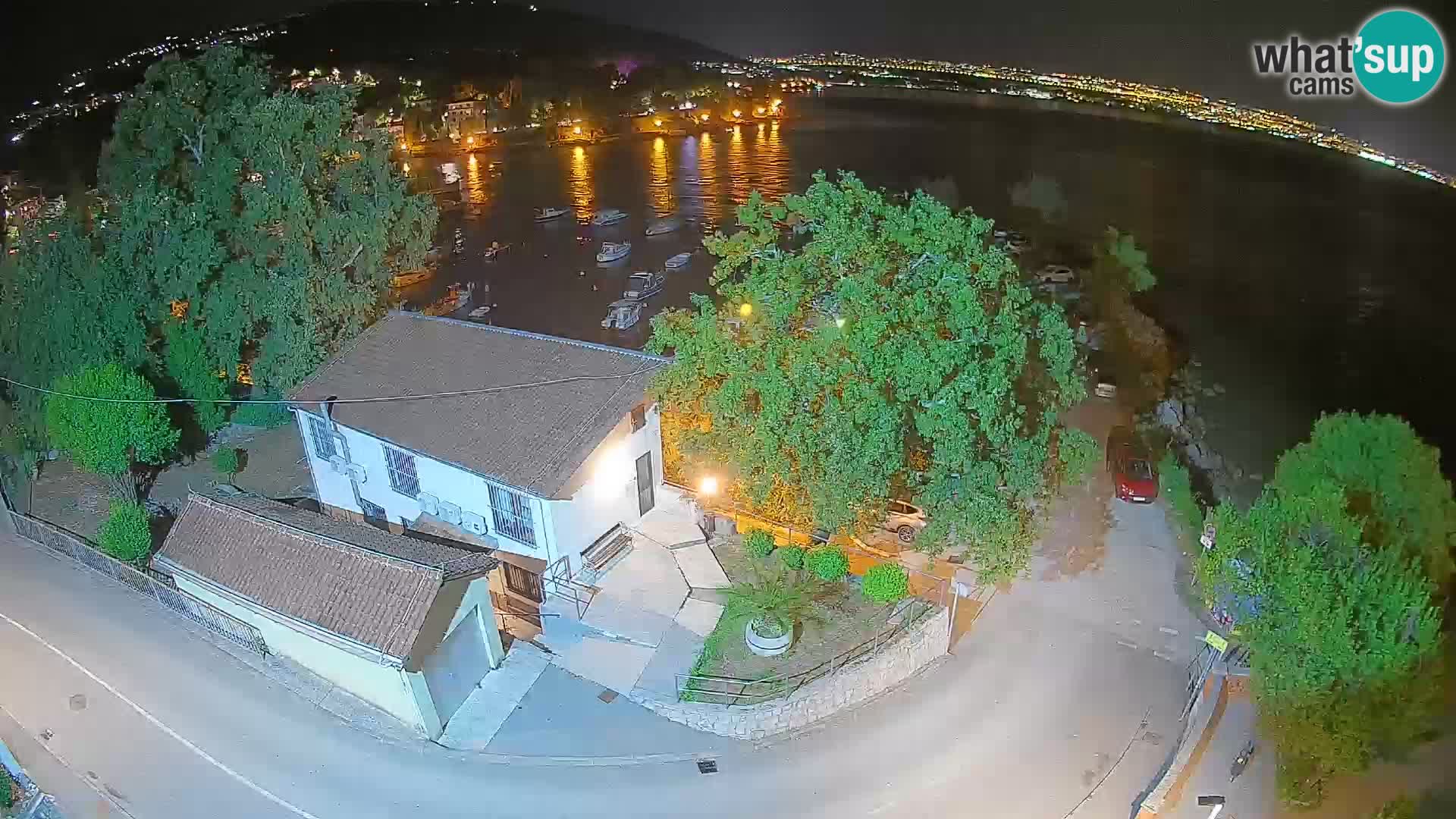 Webcam puerto de Ika – Vista en directo y luces de Opatija