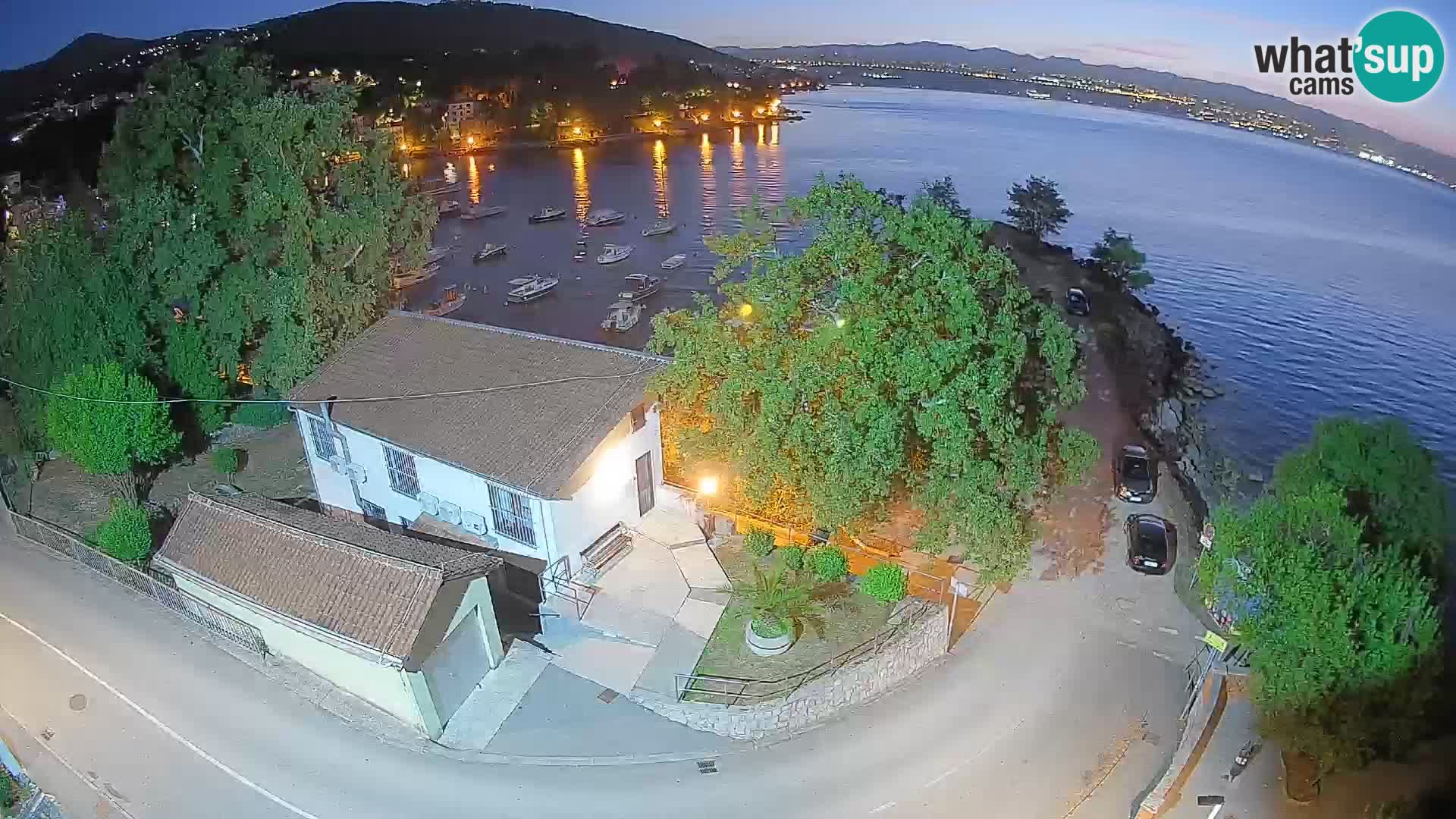 Webcam porto Ika – Vista LIVE sul porto e le luci di Opatija
