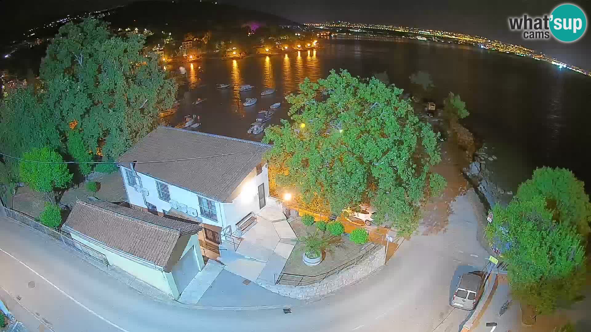Webcam puerto de Ika – Vista en directo y luces de Opatija