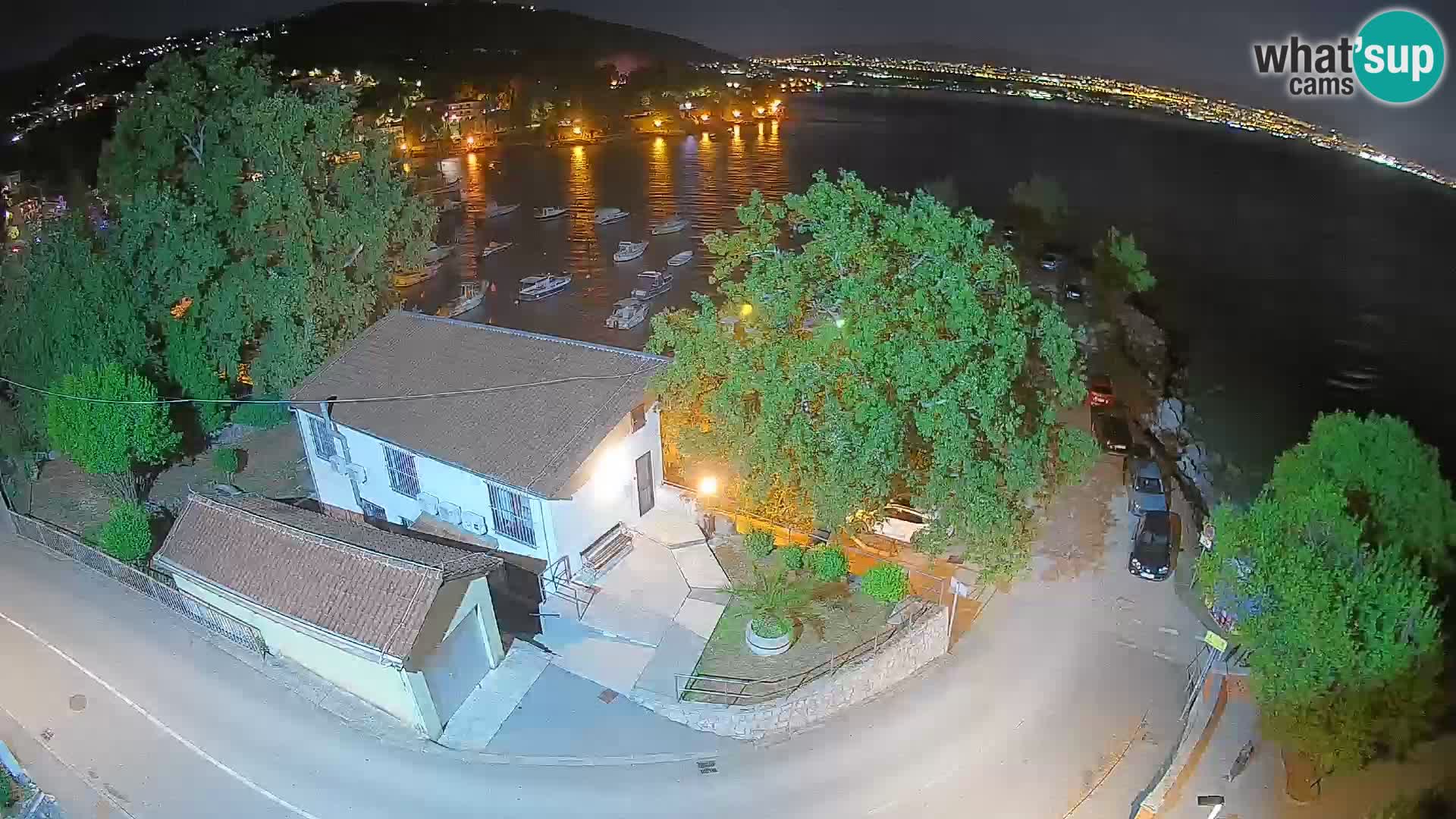 Webcam puerto de Ika – Vista en directo y luces de Opatija