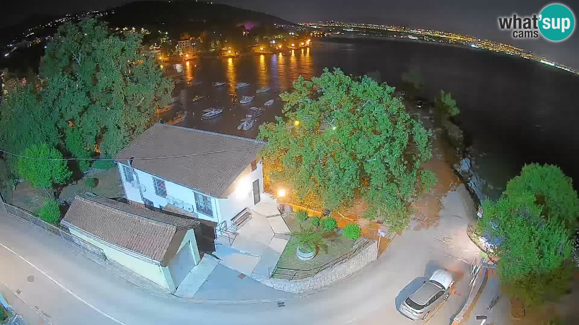 Webcam puerto de Ika – Vista en directo y luces de Opatija
