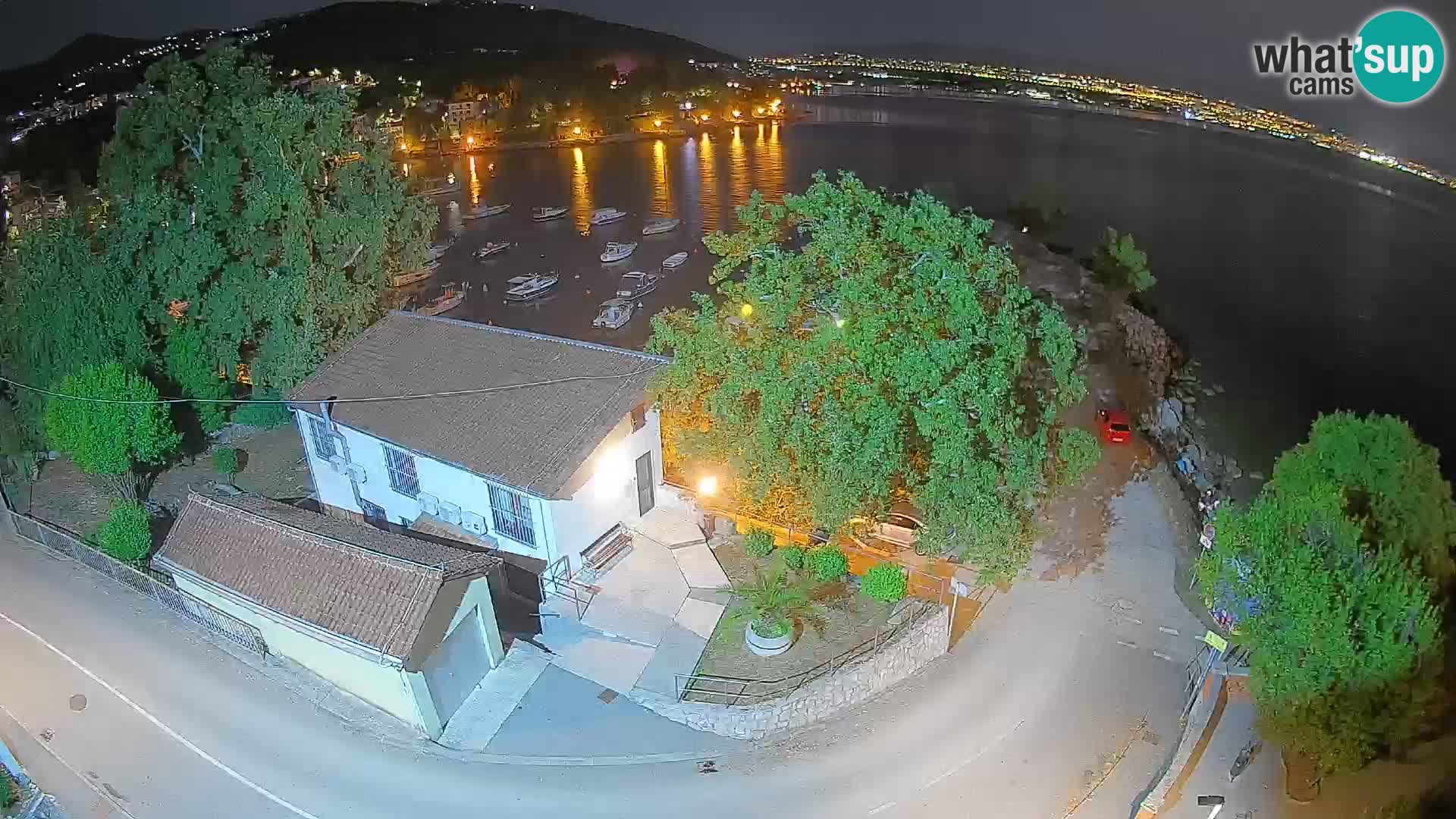 Webcam puerto de Ika – Vista en directo y luces de Opatija