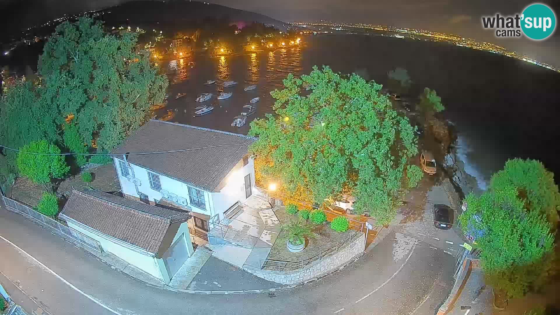 Webcam puerto de Ika – Vista en directo y luces de Opatija