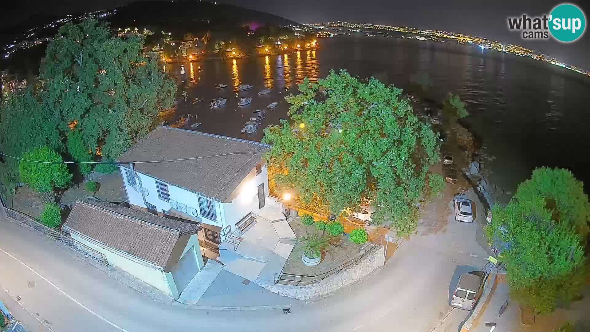 Webcam puerto de Ika – Vista en directo y luces de Opatija
