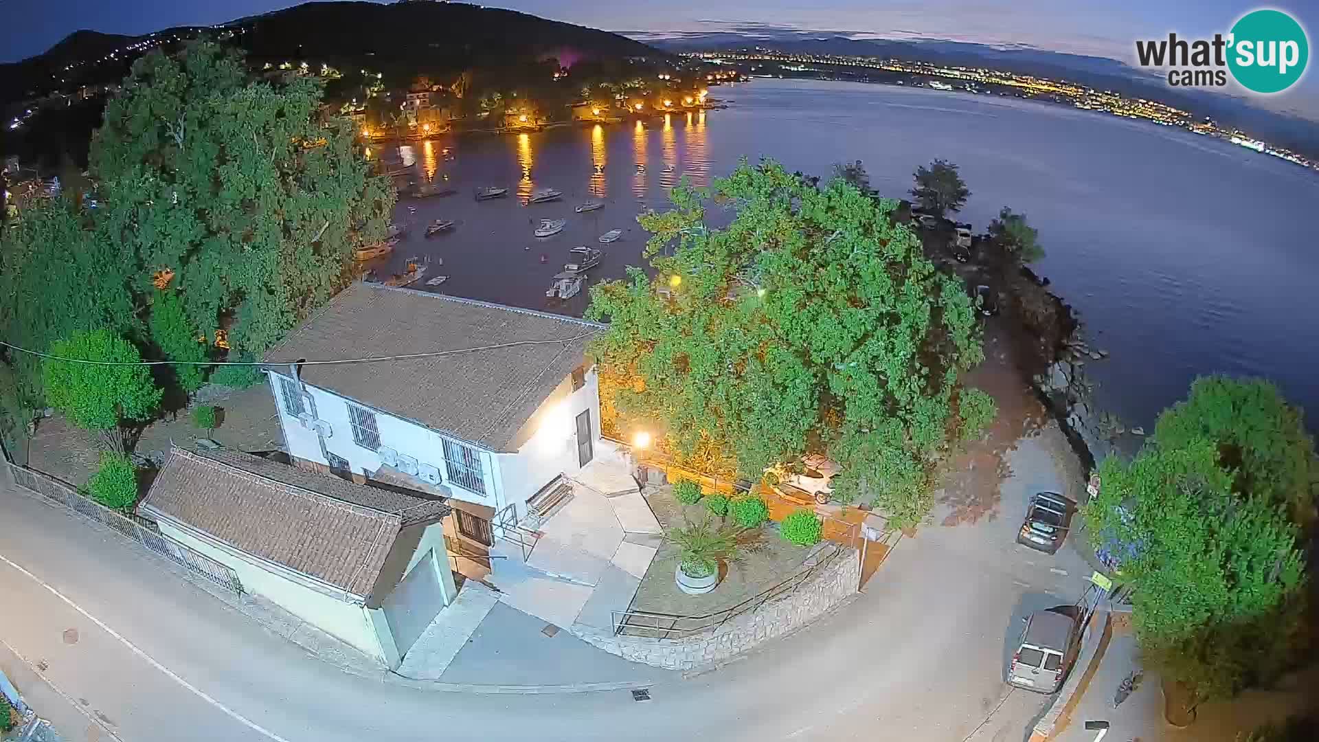 Webcam porto Ika – Vista LIVE sul porto e le luci di Opatija