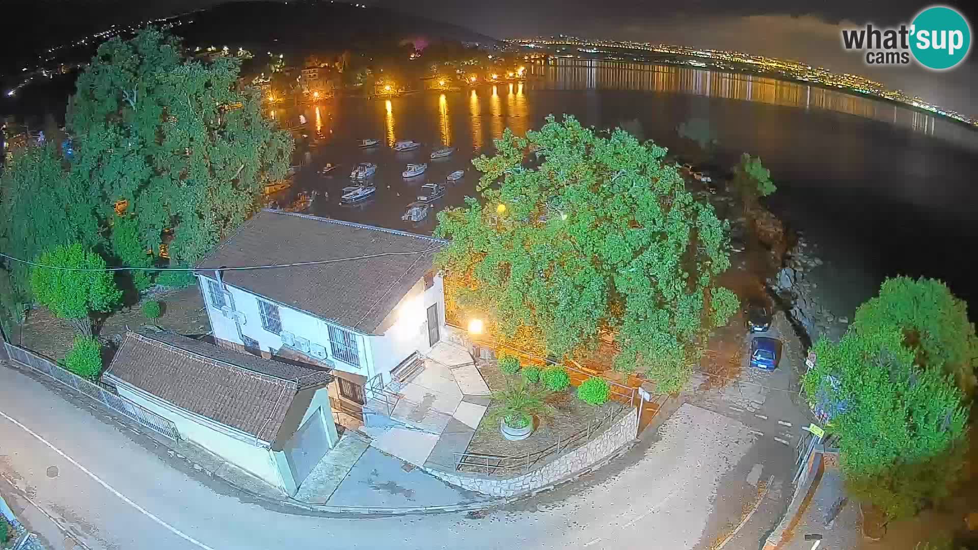 Webcam puerto de Ika – Vista en directo y luces de Opatija