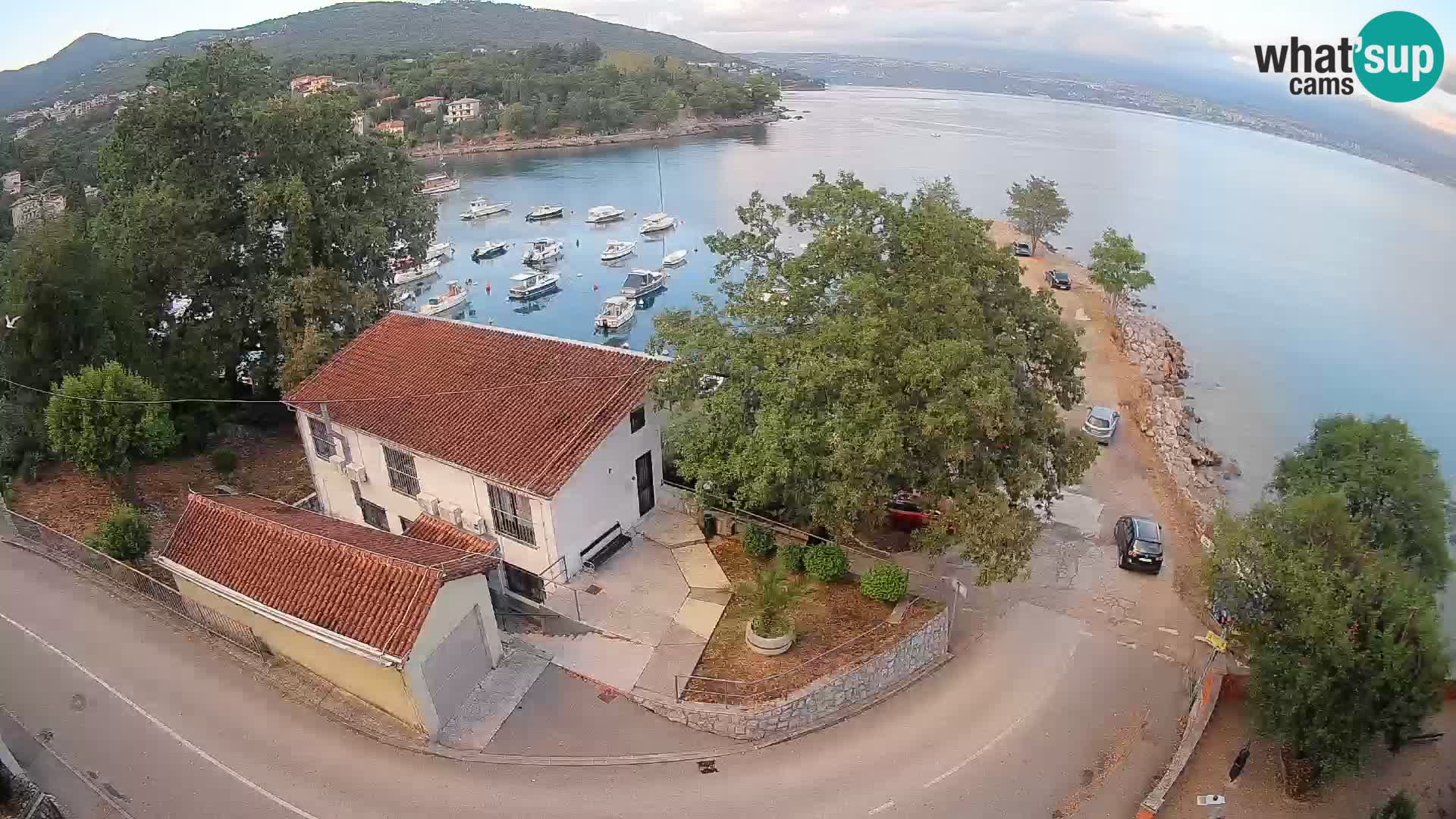 Webcam puerto de Ika – Vista en directo y luces de Opatija