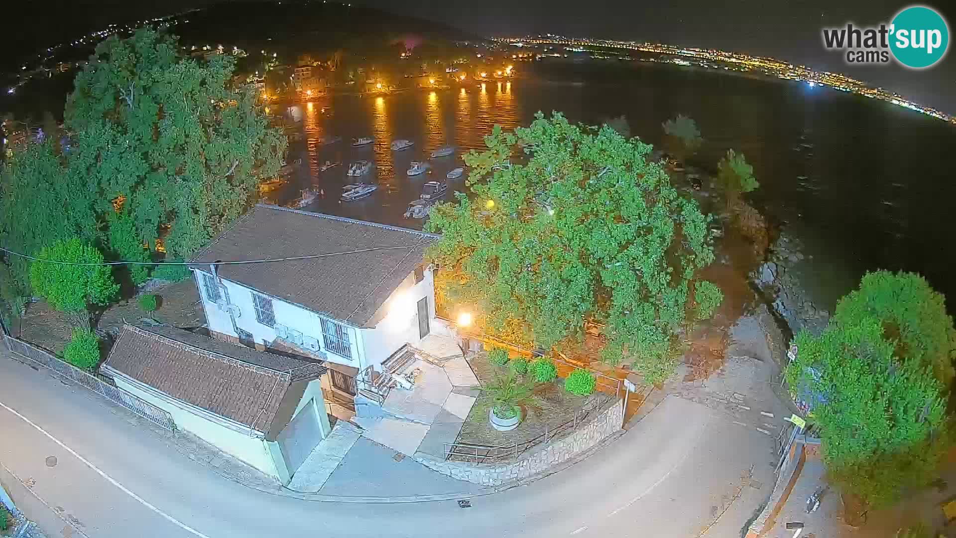 Webcam porto Ika – Vista LIVE sul porto e le luci di Opatija