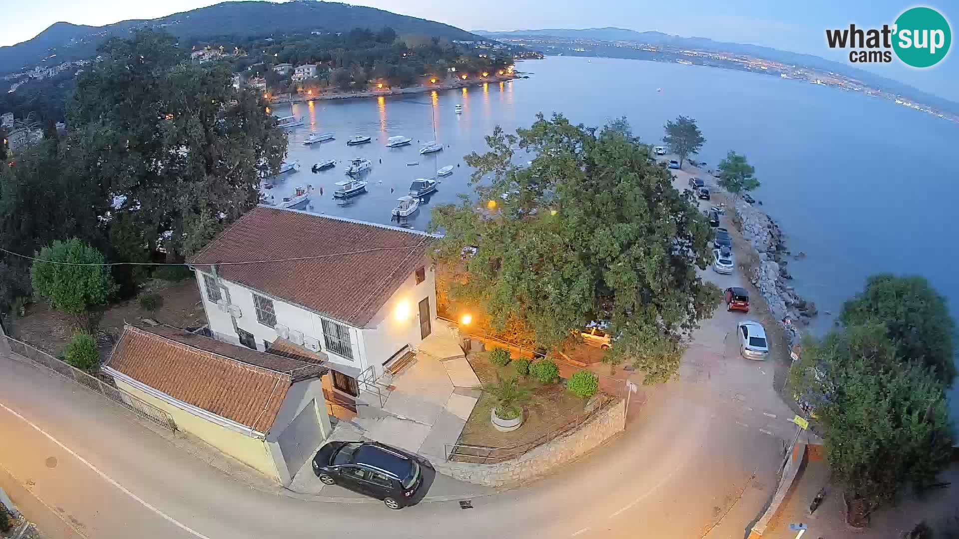 Webcam puerto de Ika – Vista en directo y luces de Opatija