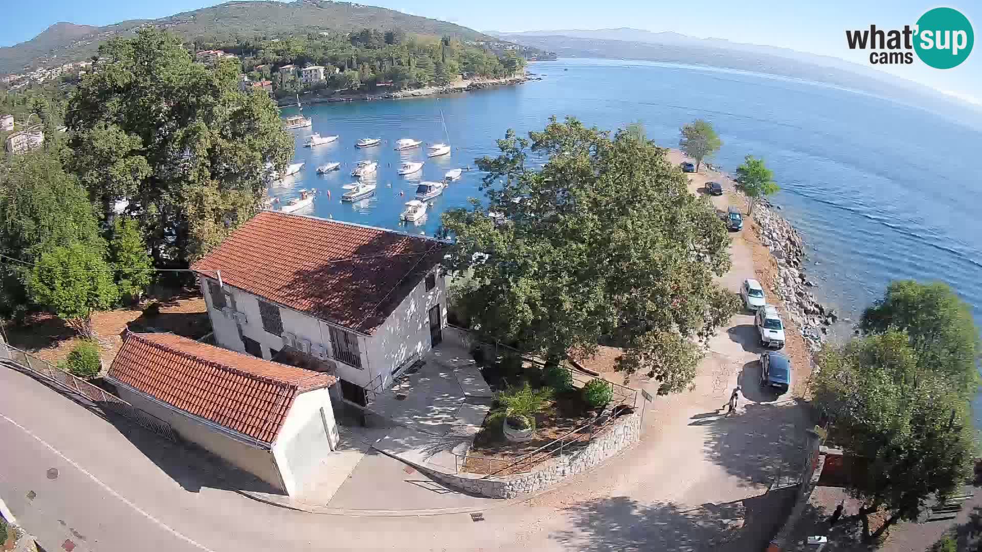 Spletna kamera pristanišče Ika – Pogled v živo na pristanišče in luči Opatije