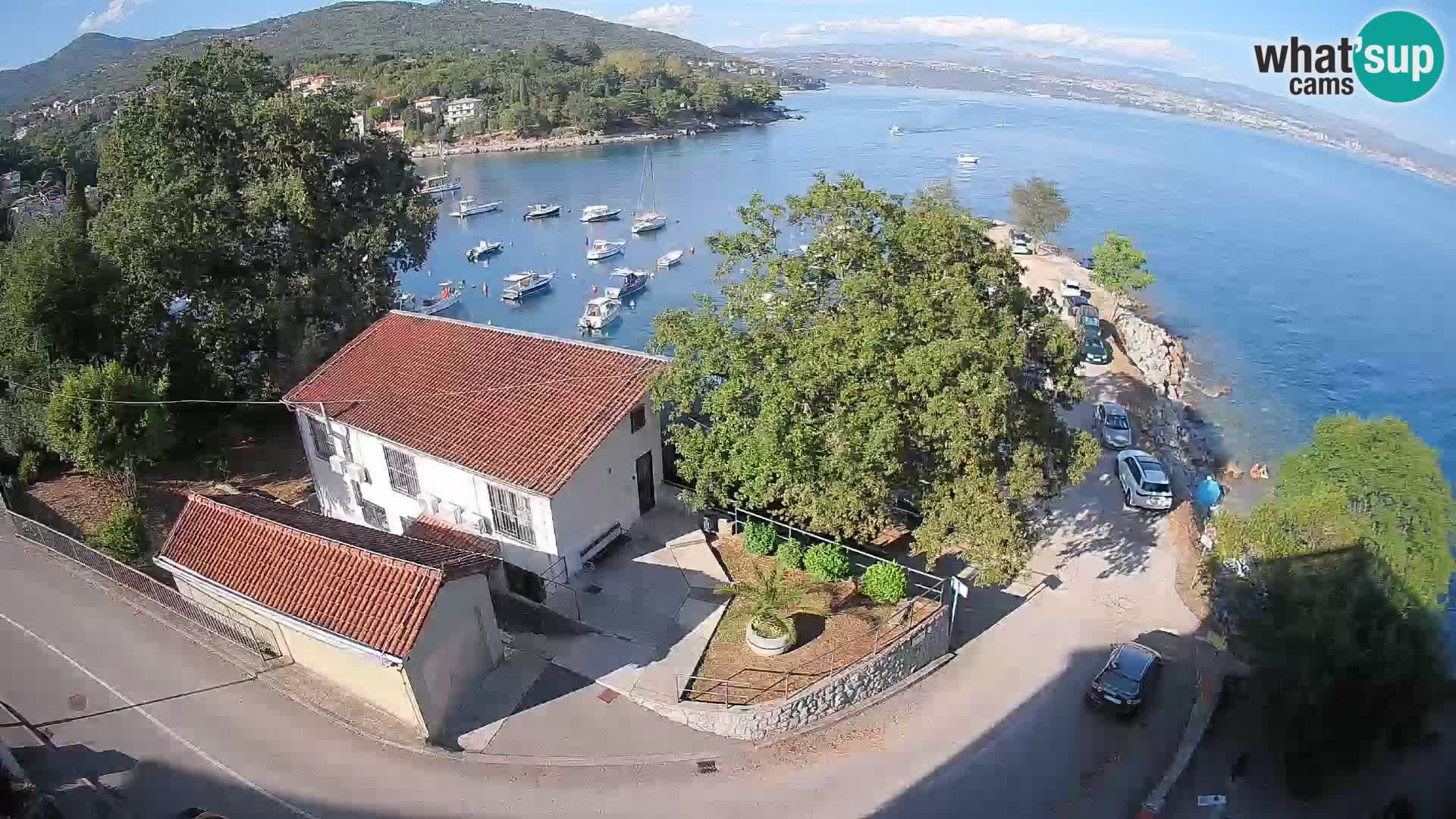 Webcam puerto de Ika – Vista en directo y luces de Opatija