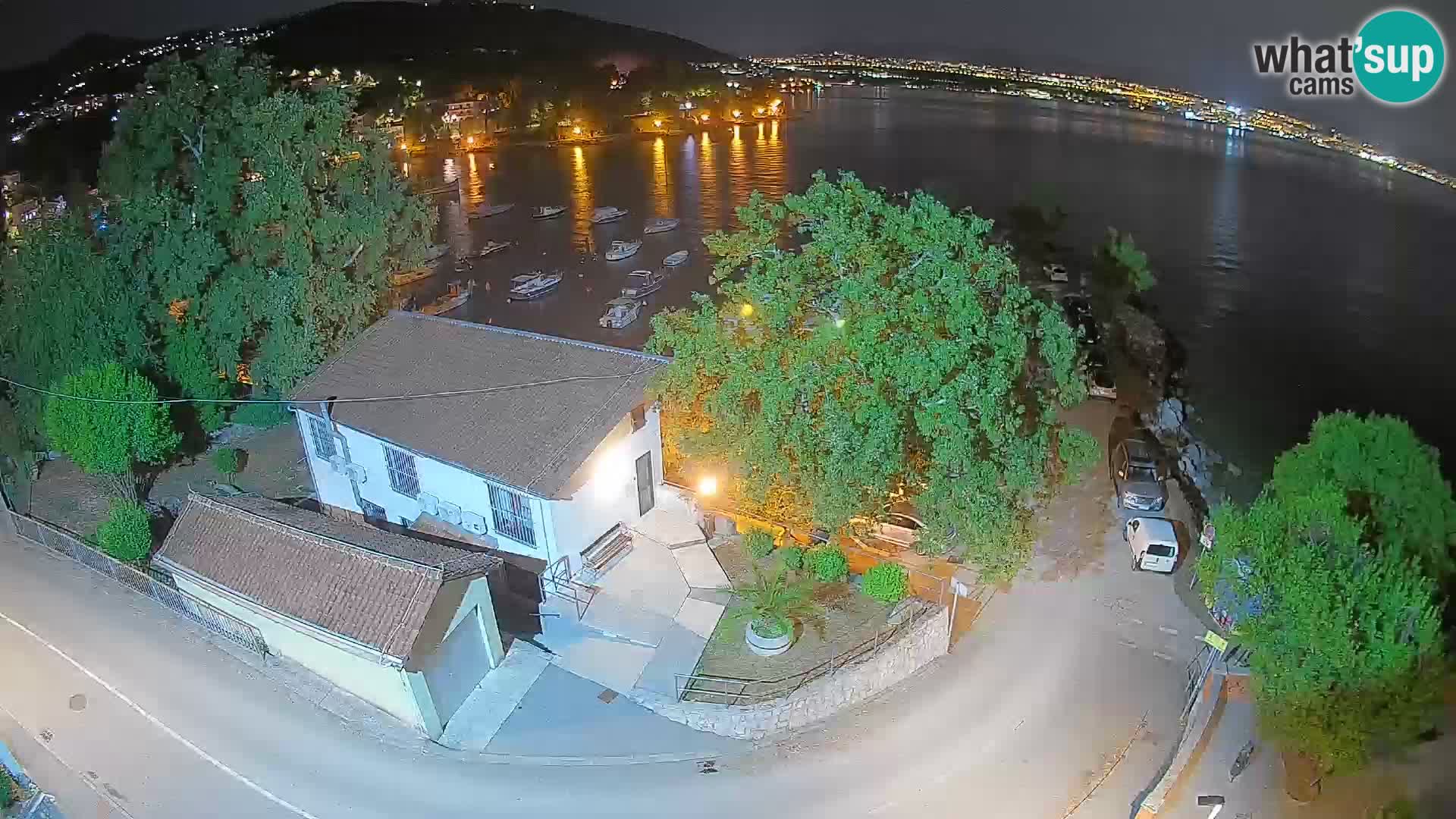 Webcam puerto de Ika – Vista en directo y luces de Opatija