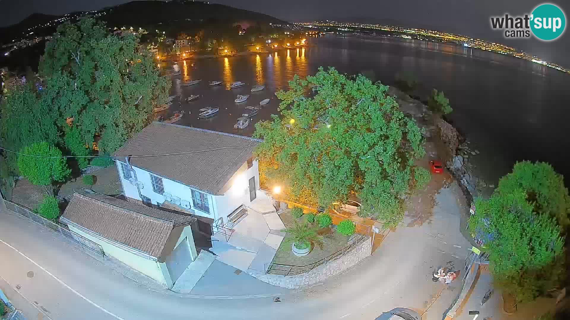 Webcam puerto de Ika – Vista en directo y luces de Opatija