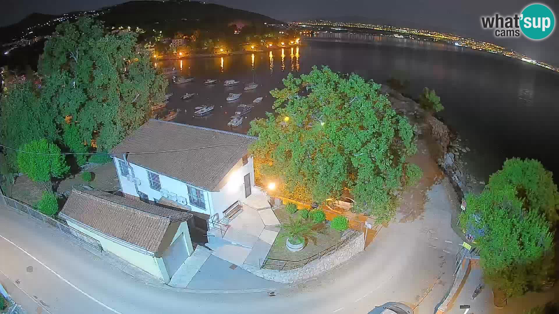 Webcam porto Ika – Vista LIVE sul porto e le luci di Opatija