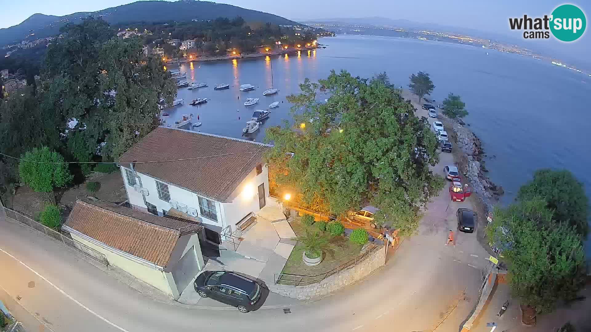 Webcam puerto de Ika – Vista en directo y luces de Opatija